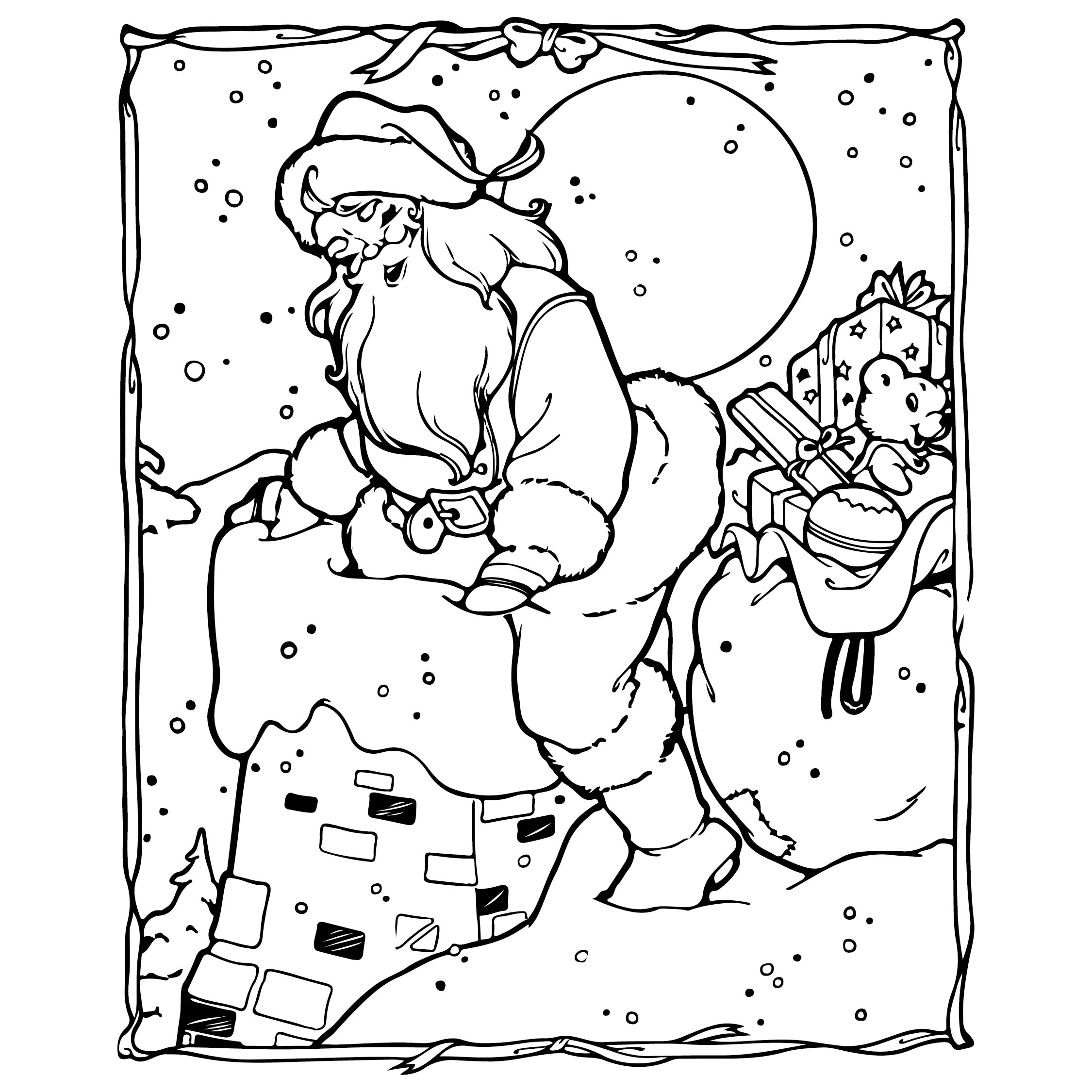 Christmas Coloring Cards Printable