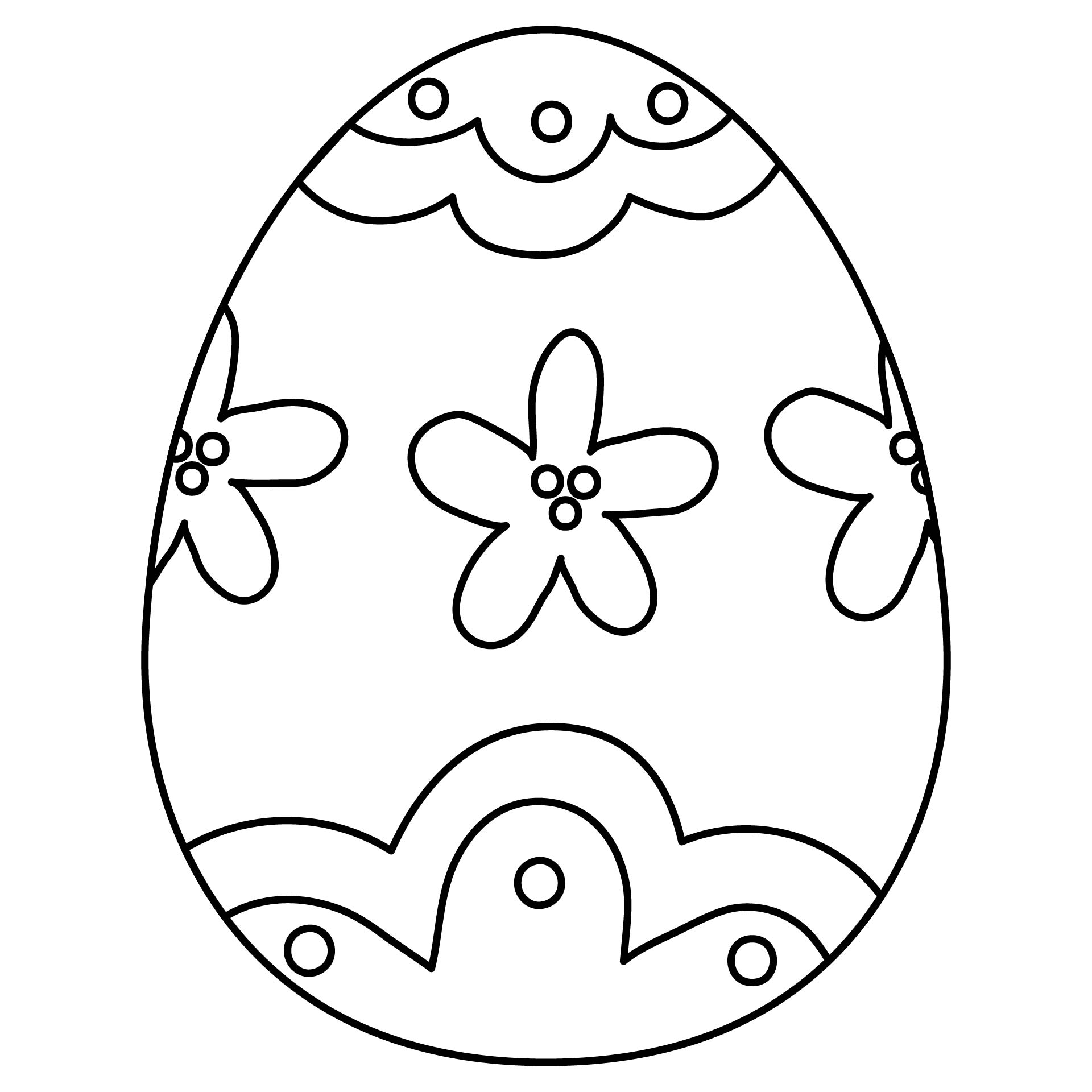 Color Easter Egg Design Coloring Pages