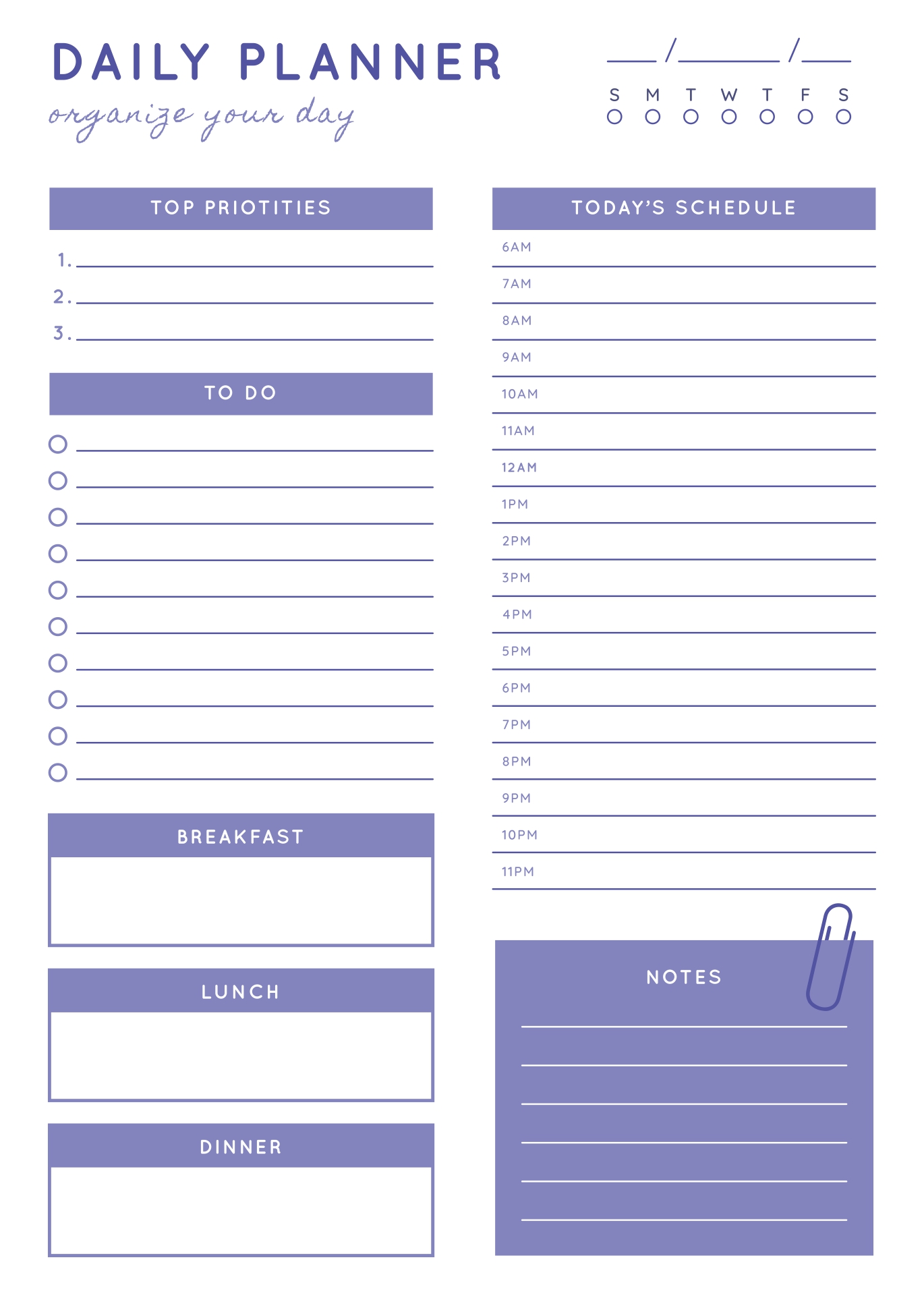 Printable Daily Hourly Schedule Template Daily Calendar Template 39 