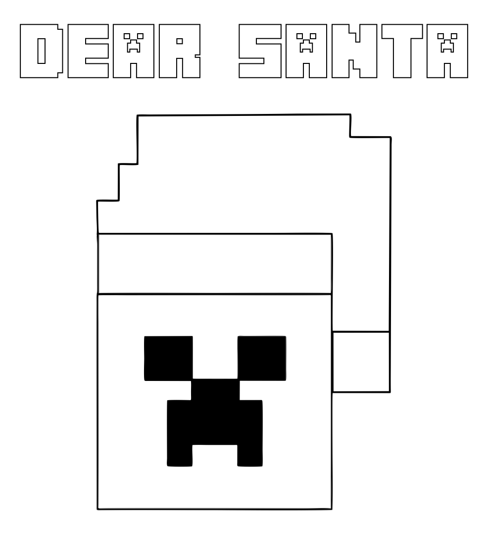 Christmas Coloring Pages Minecraft