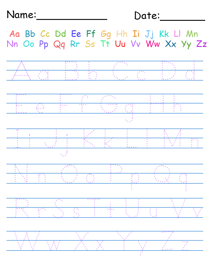 writing homework for kindergarten