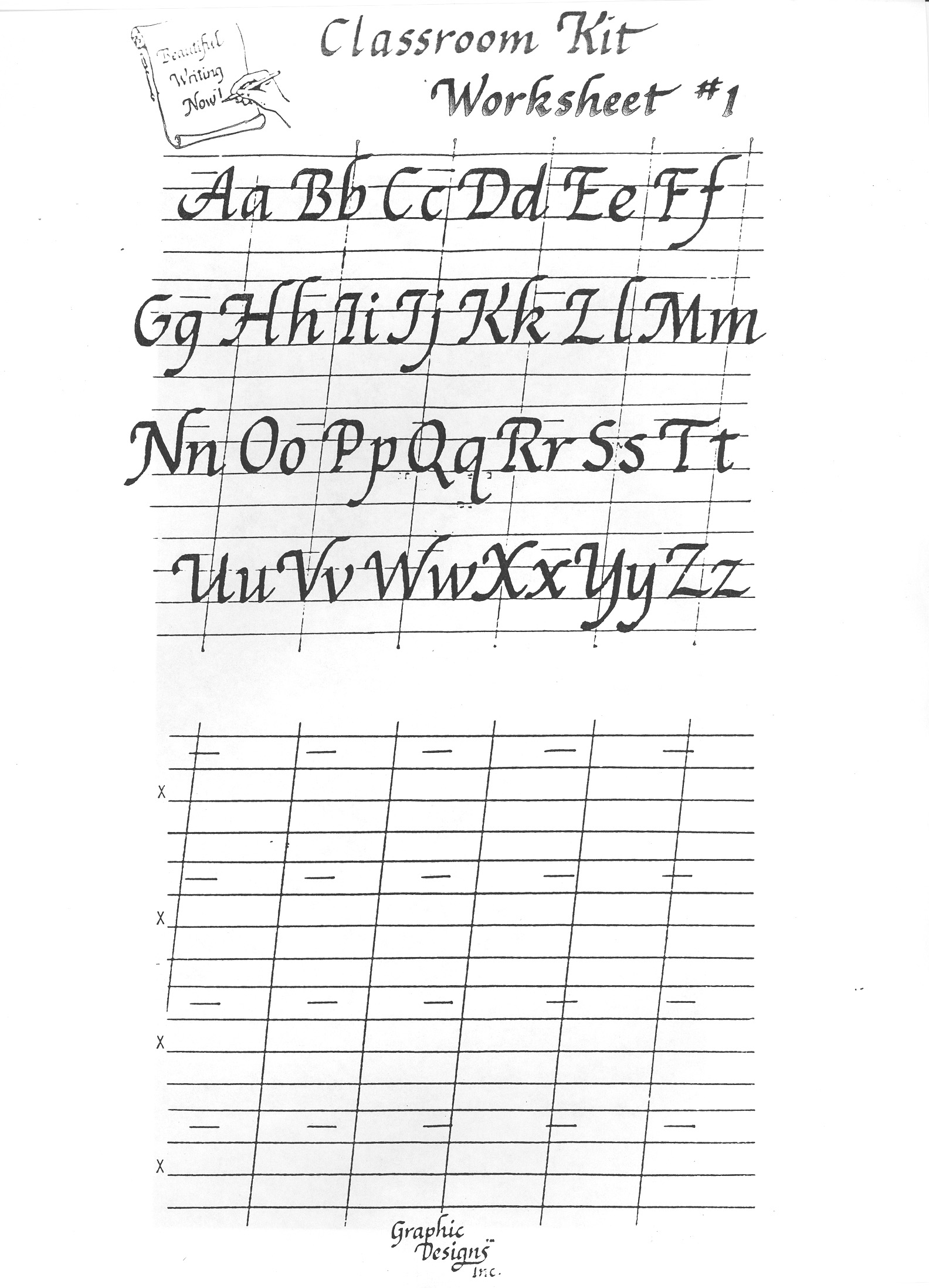 Printable Calligraphy Alphabet Practice Sheets