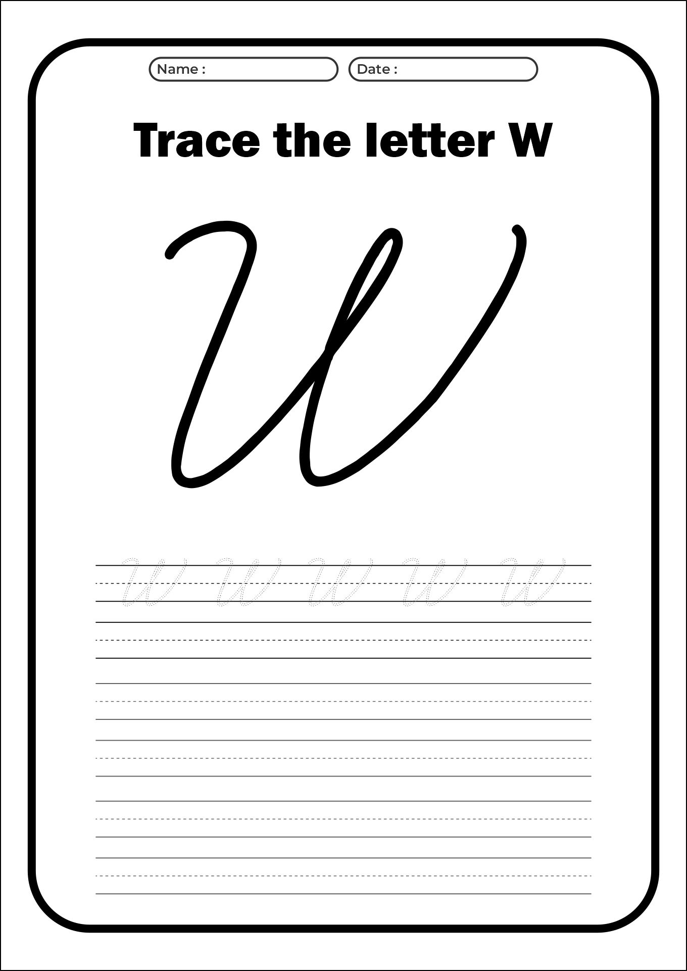 10 Best Free Printable Cursive Letters - printablee.com