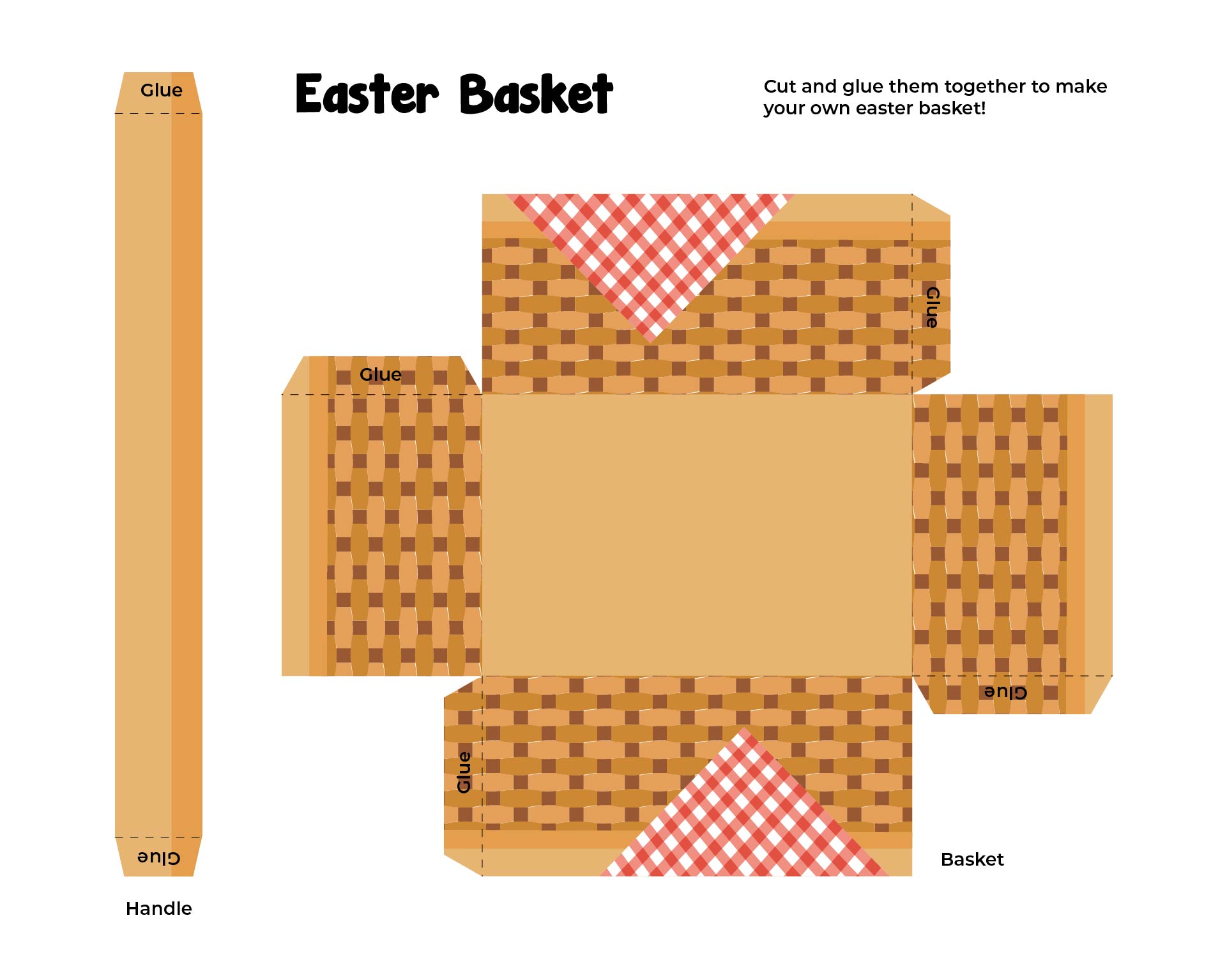 7 Best Easter Basket Cutouts Printables Printablee