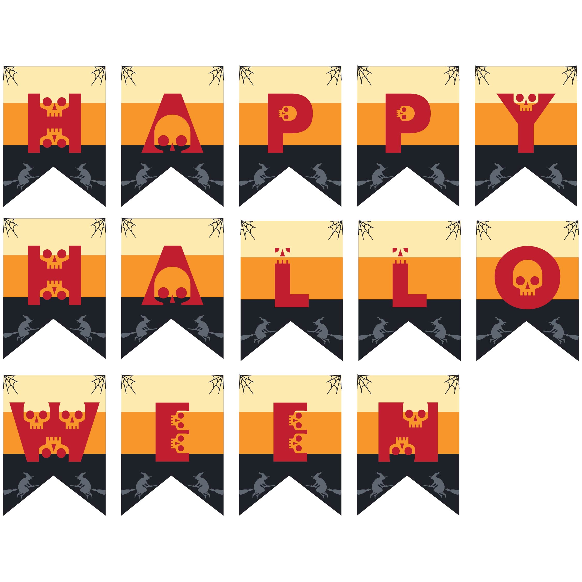 Printable Halloween Alphabet Banner