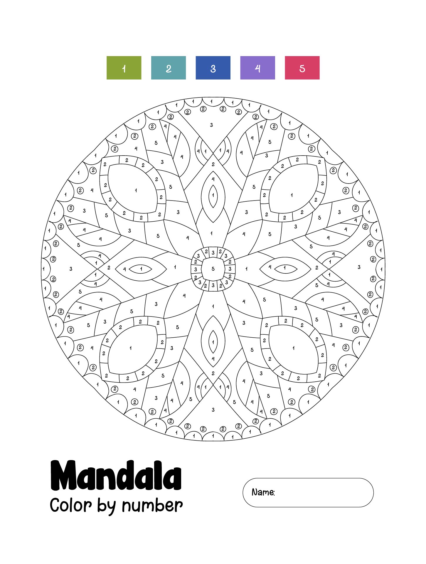 Printable Mandala Coloring Pages Adults