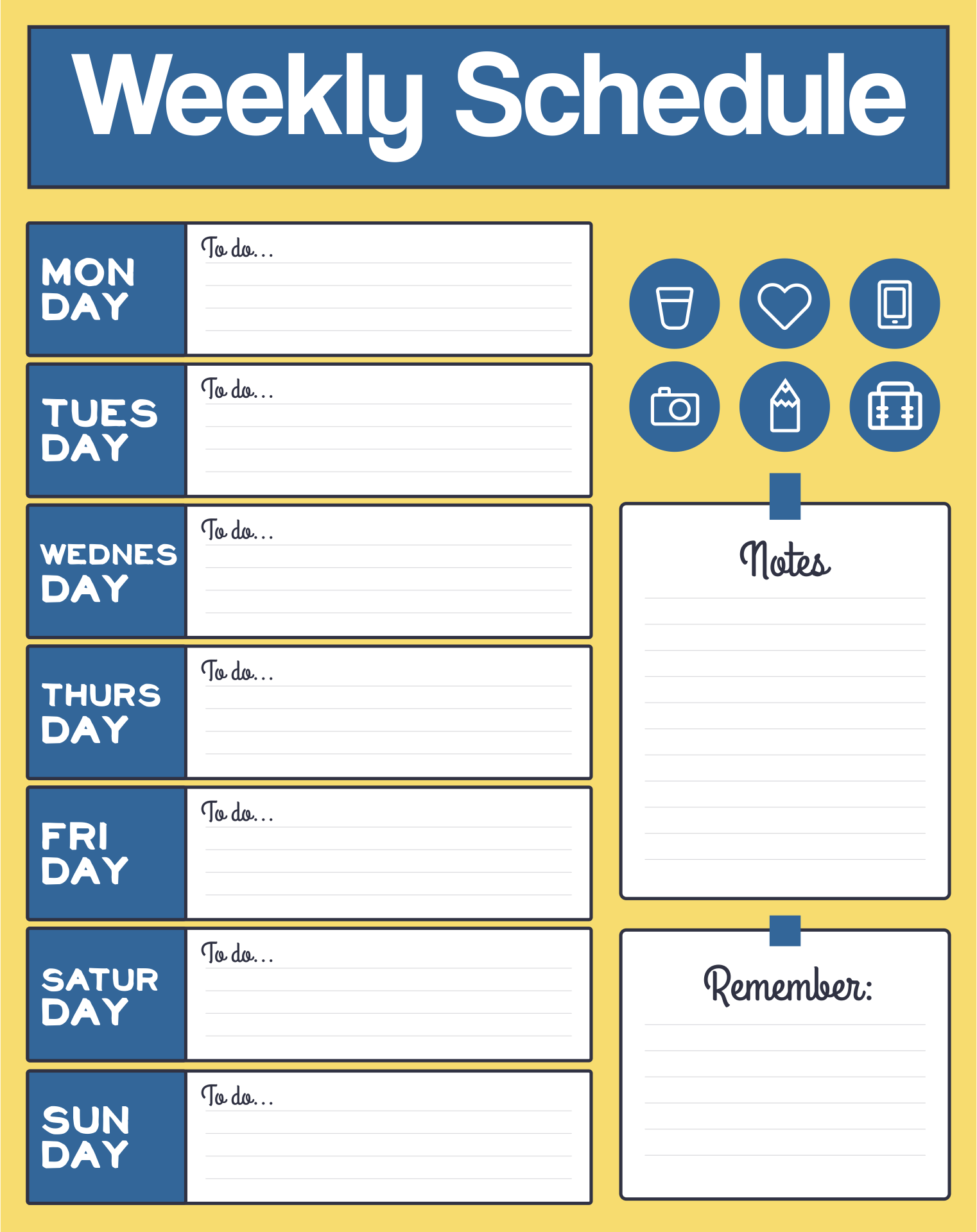 5 Best Printable Blank Class Schedule For Free At Printablee