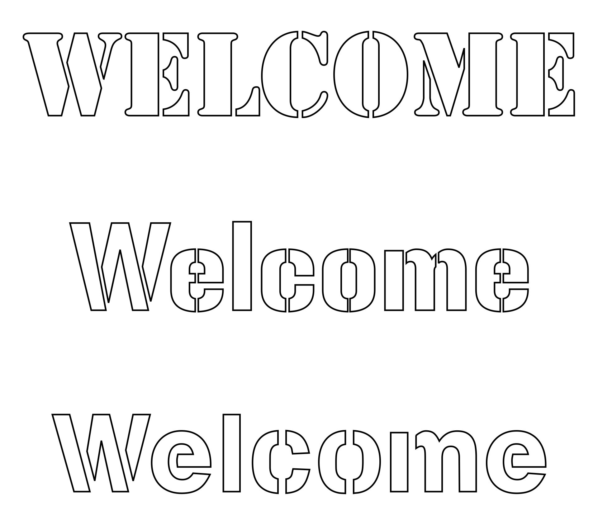 4 Best Welcome Stencil Printable Printablee