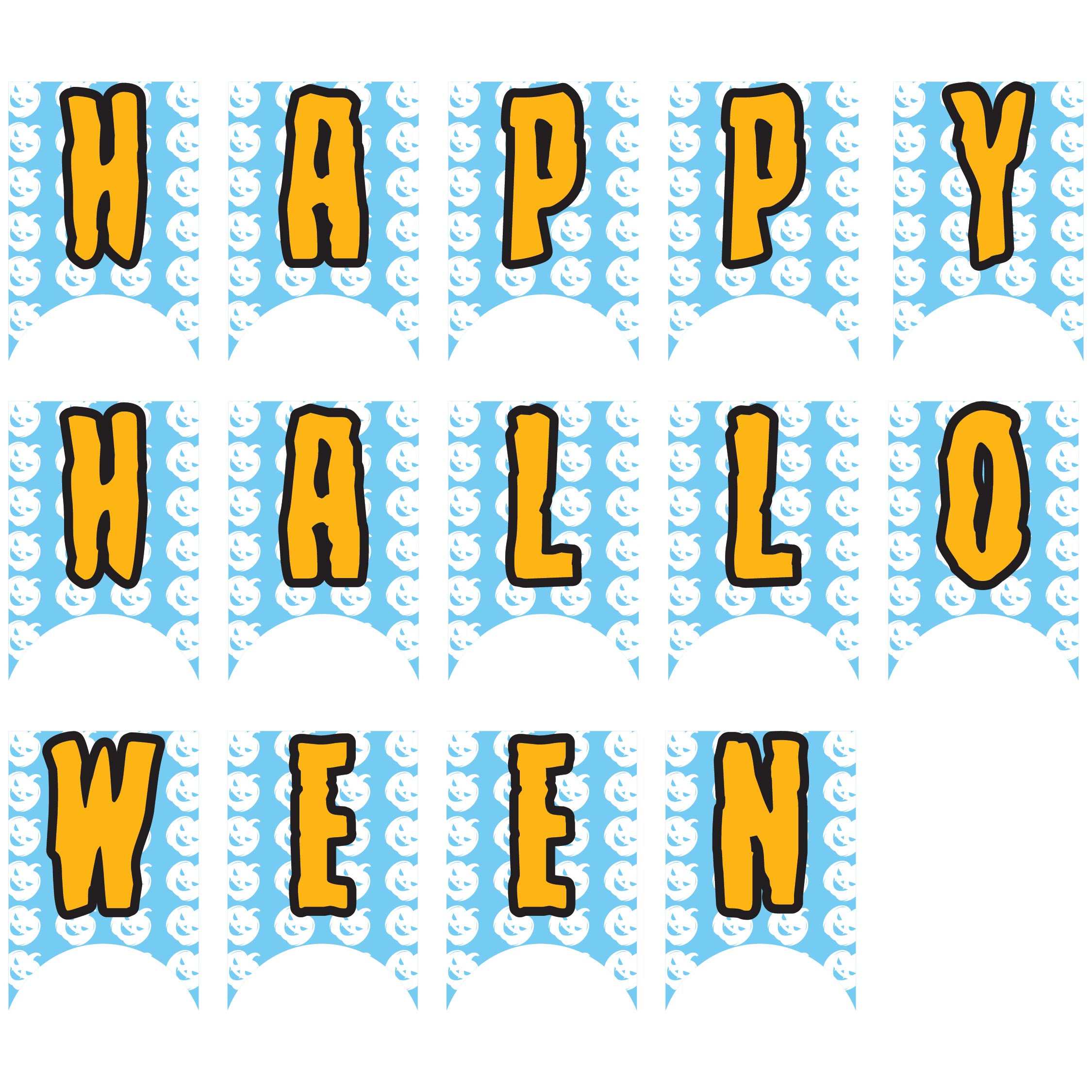 Cut Out Halloween Banner Printable