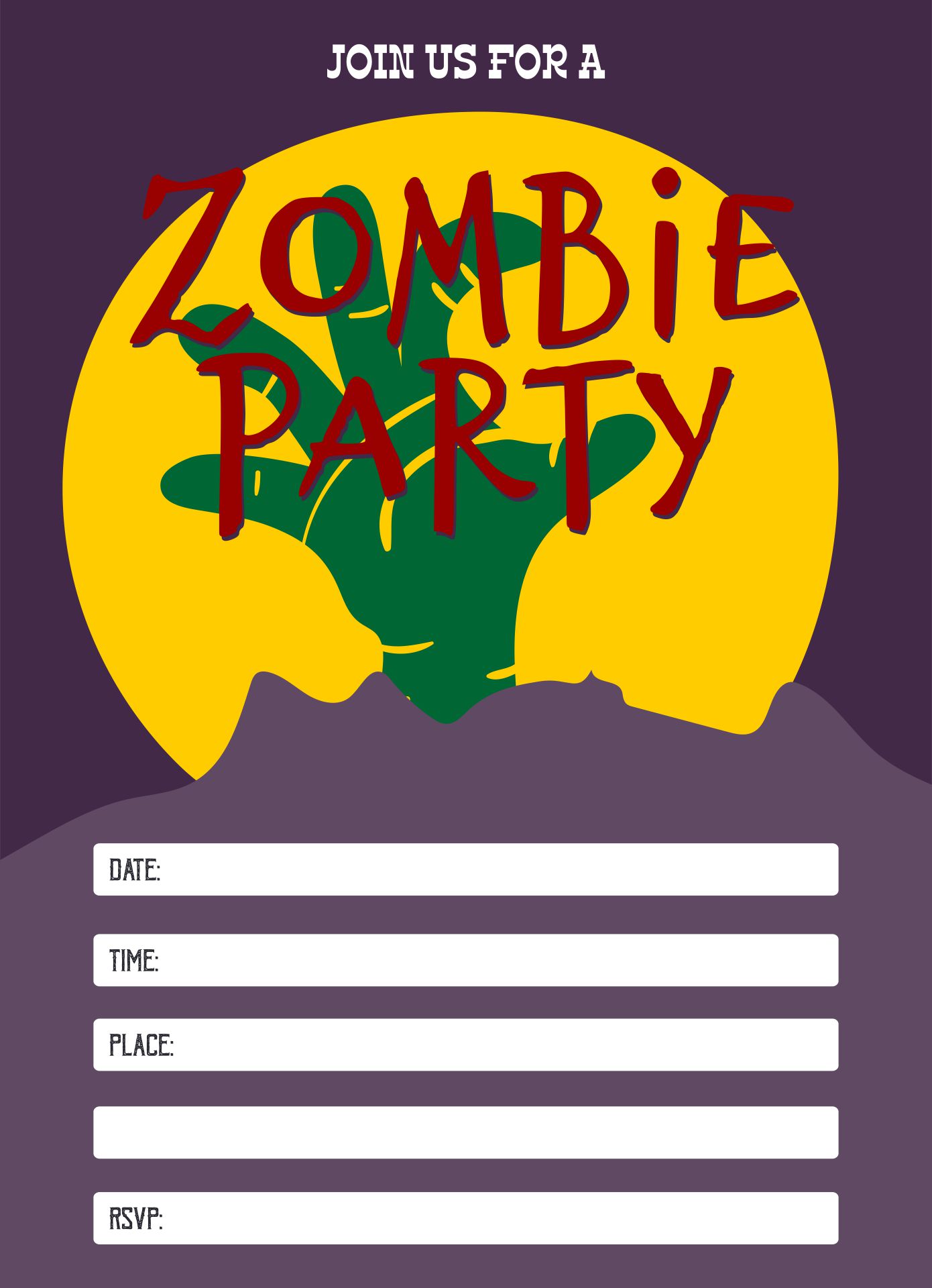 Halloween Birthday Party Invitations Printable