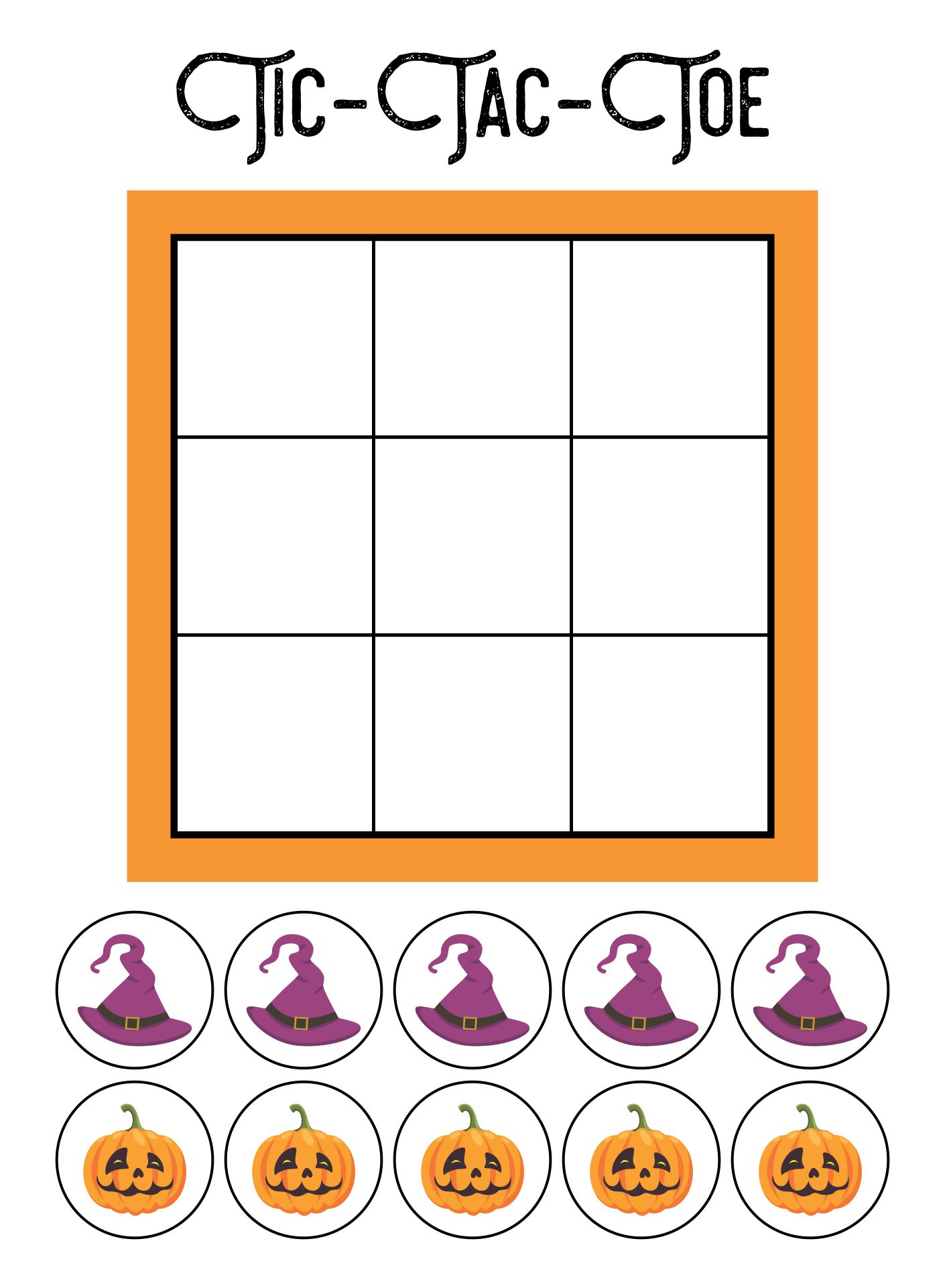 Tic Tac Toe Printable