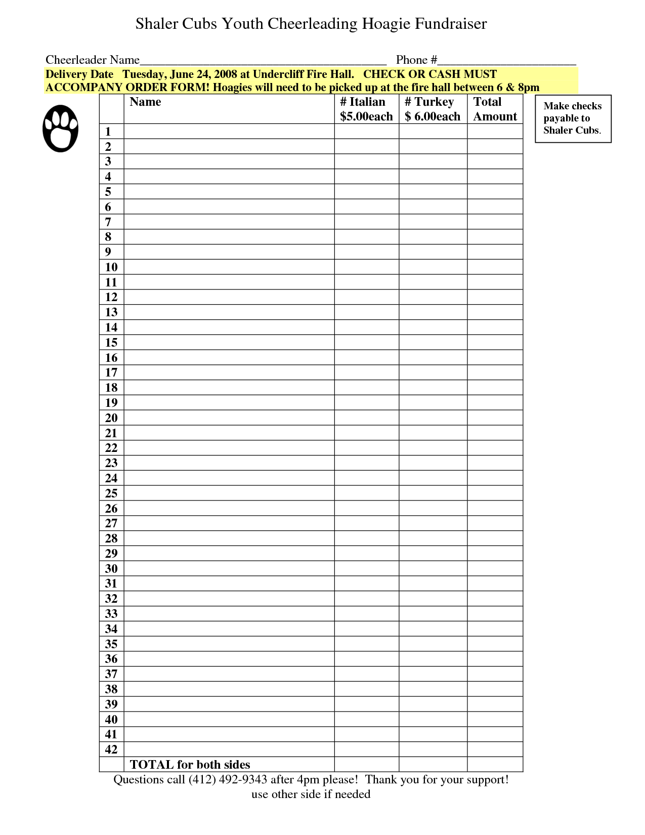  Printable Fundraiser Forms