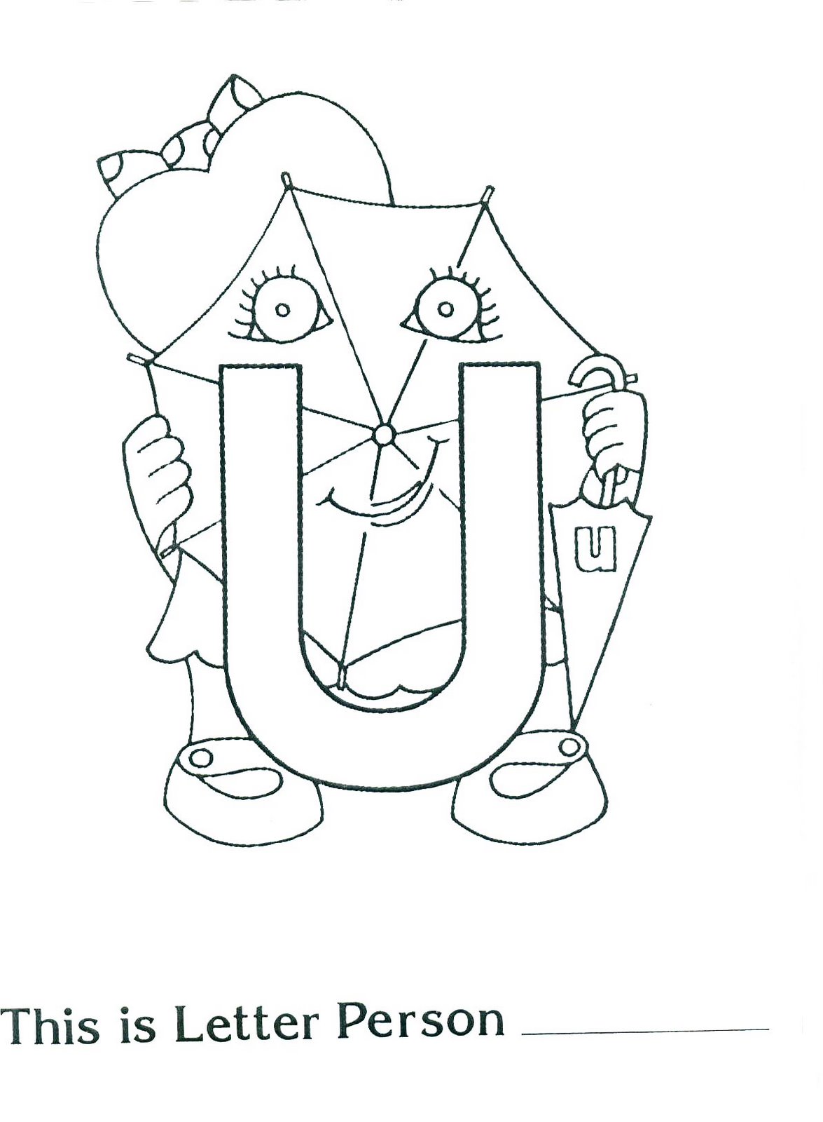 Letter People Coloring Pages