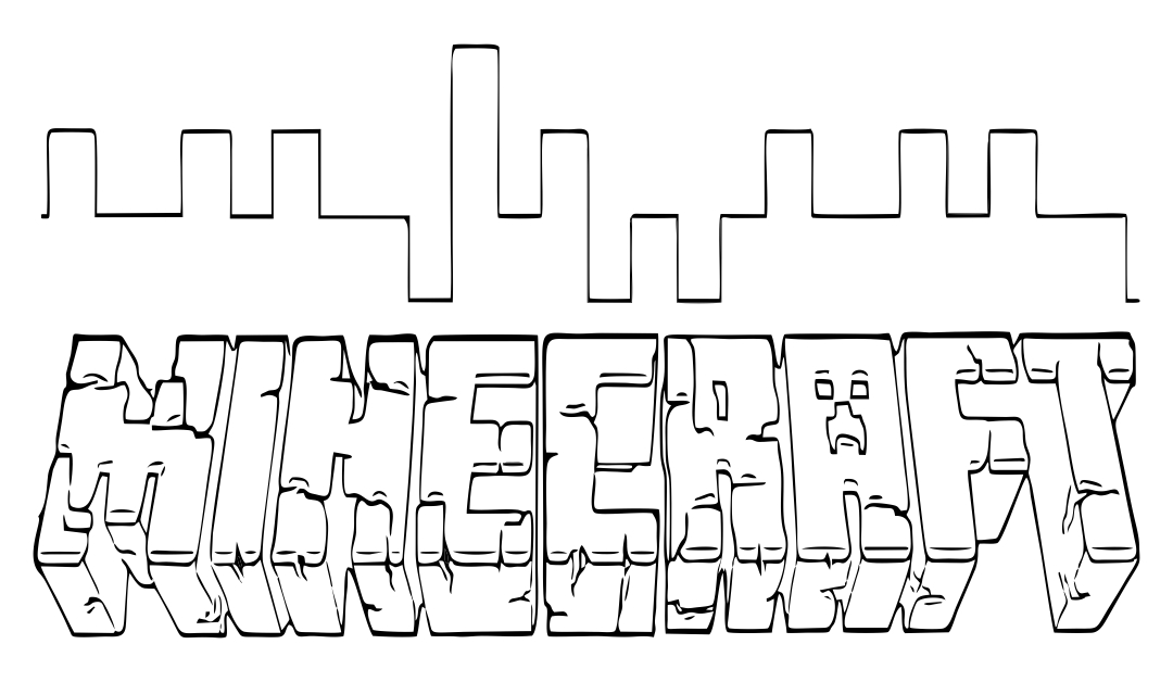 Minecraft Logo Coloring Pages