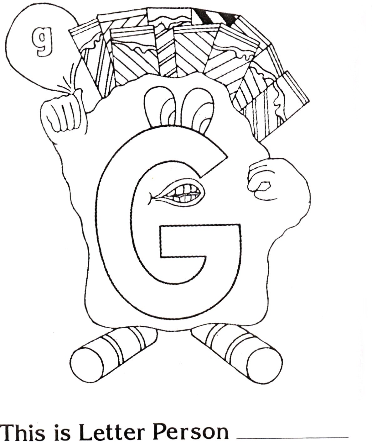 MRG Letter People Coloring Page