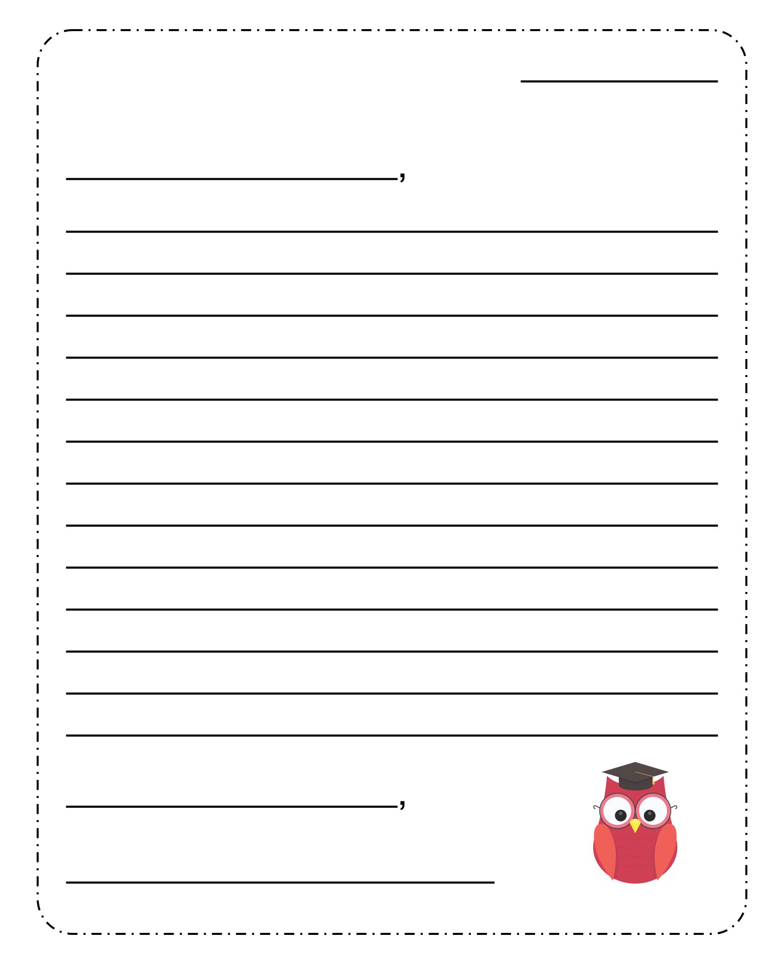 24 Best Printable Blank Template Friendly Letter - printablee.com Inside Blank Letter Writing Template For Kids