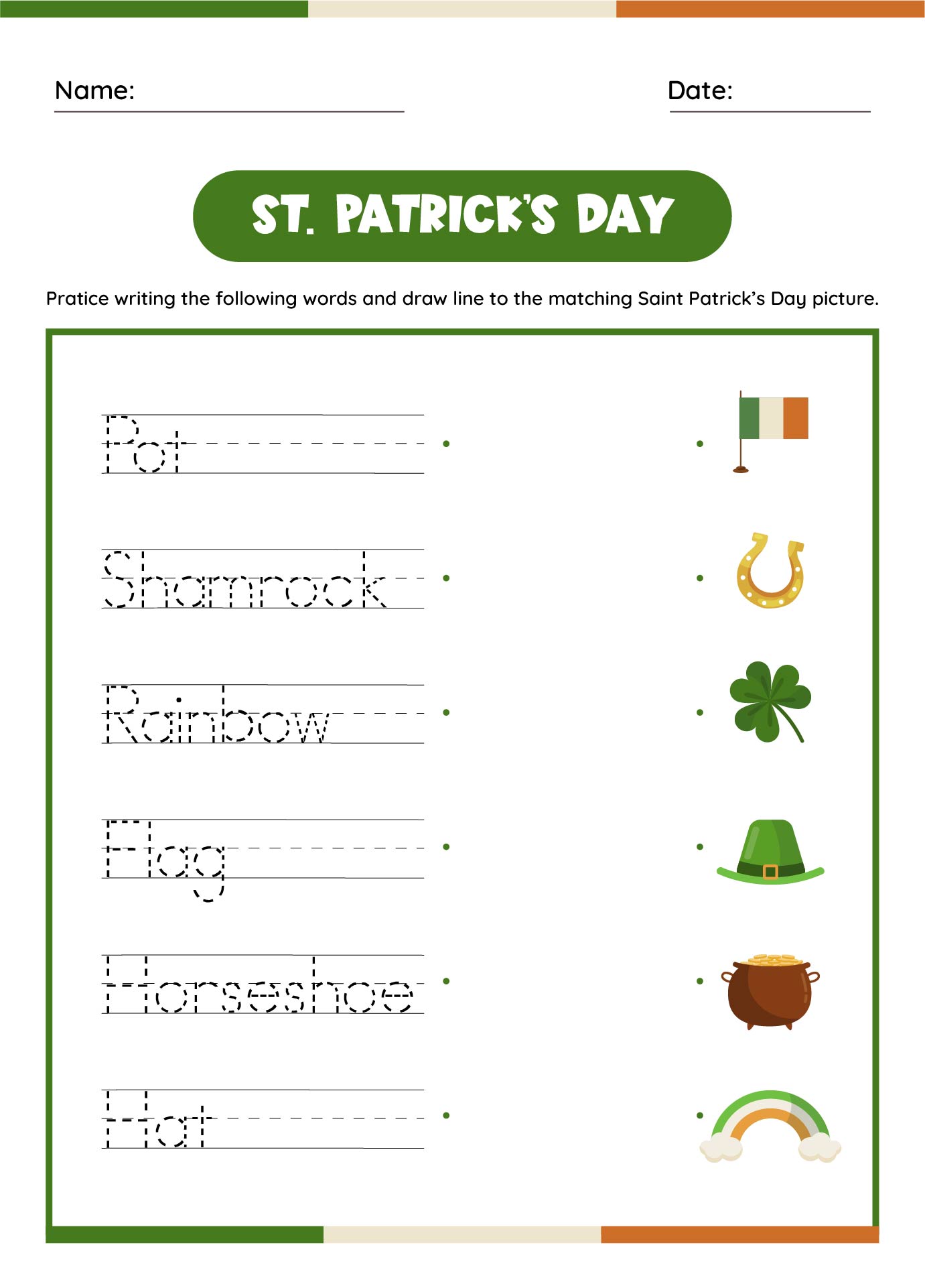 Saint Patricks Day Worksheets