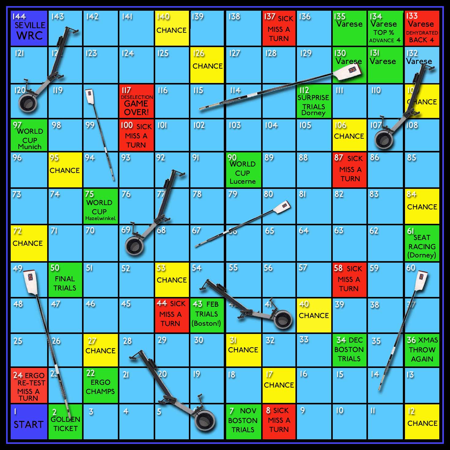 Snakes and Ladders Game Board Printable