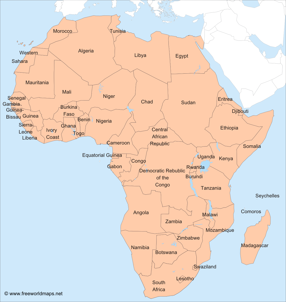 Карта Африки со странами на английском. Страны Африки. Африканские страны. Политическая карта Африки. English africa