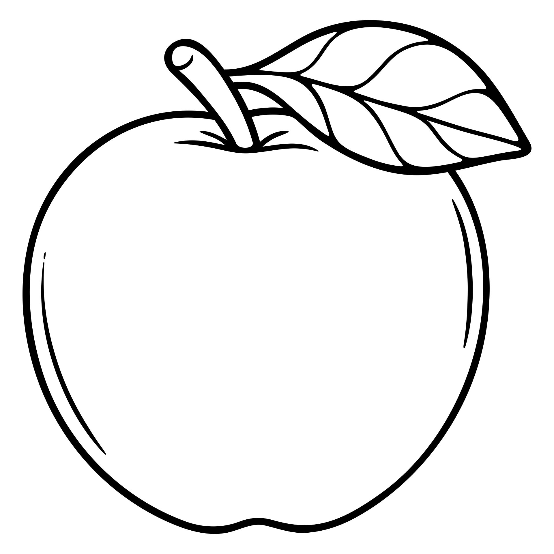 Apple Template Coloring Page