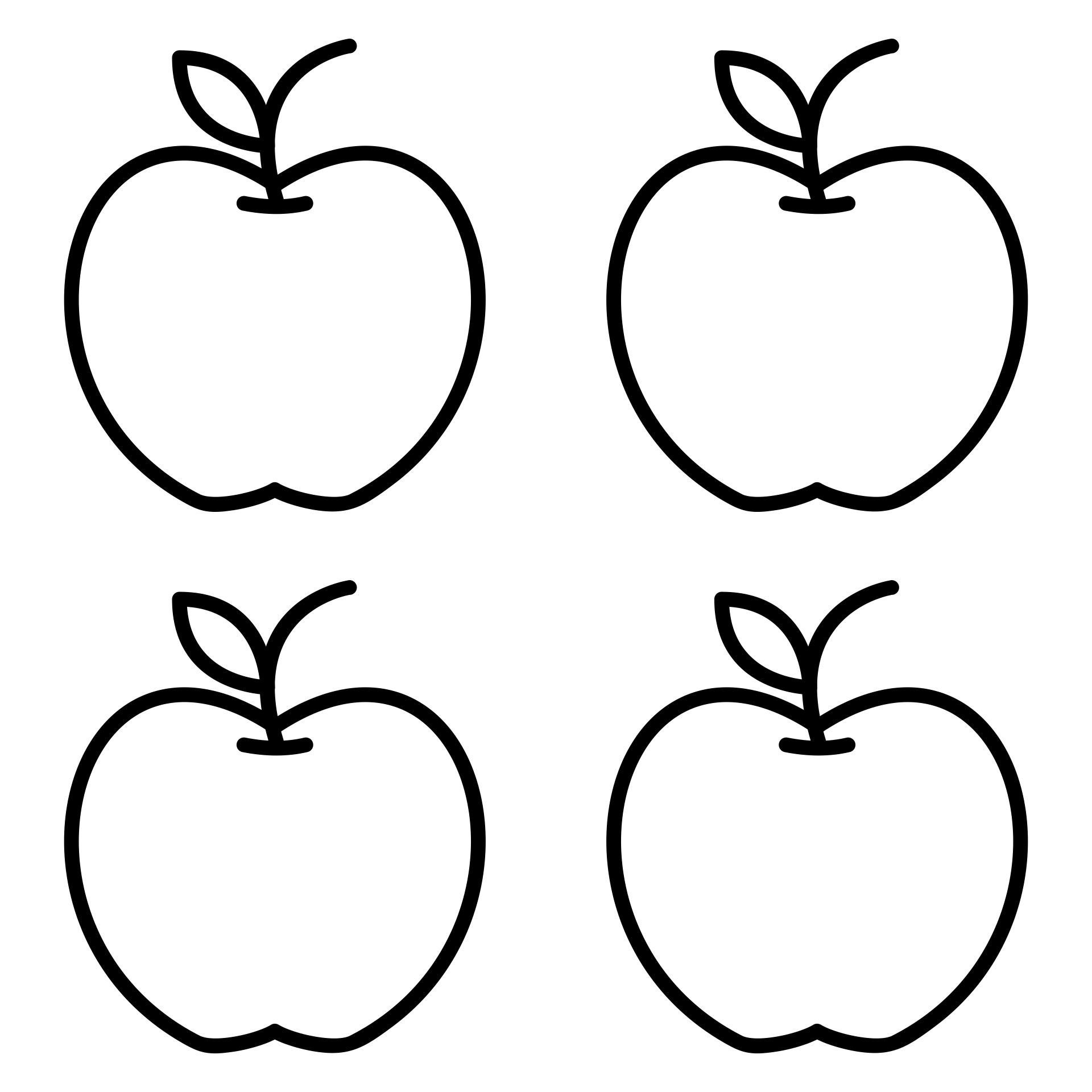 Printable Apple Outline - Printable World Holiday