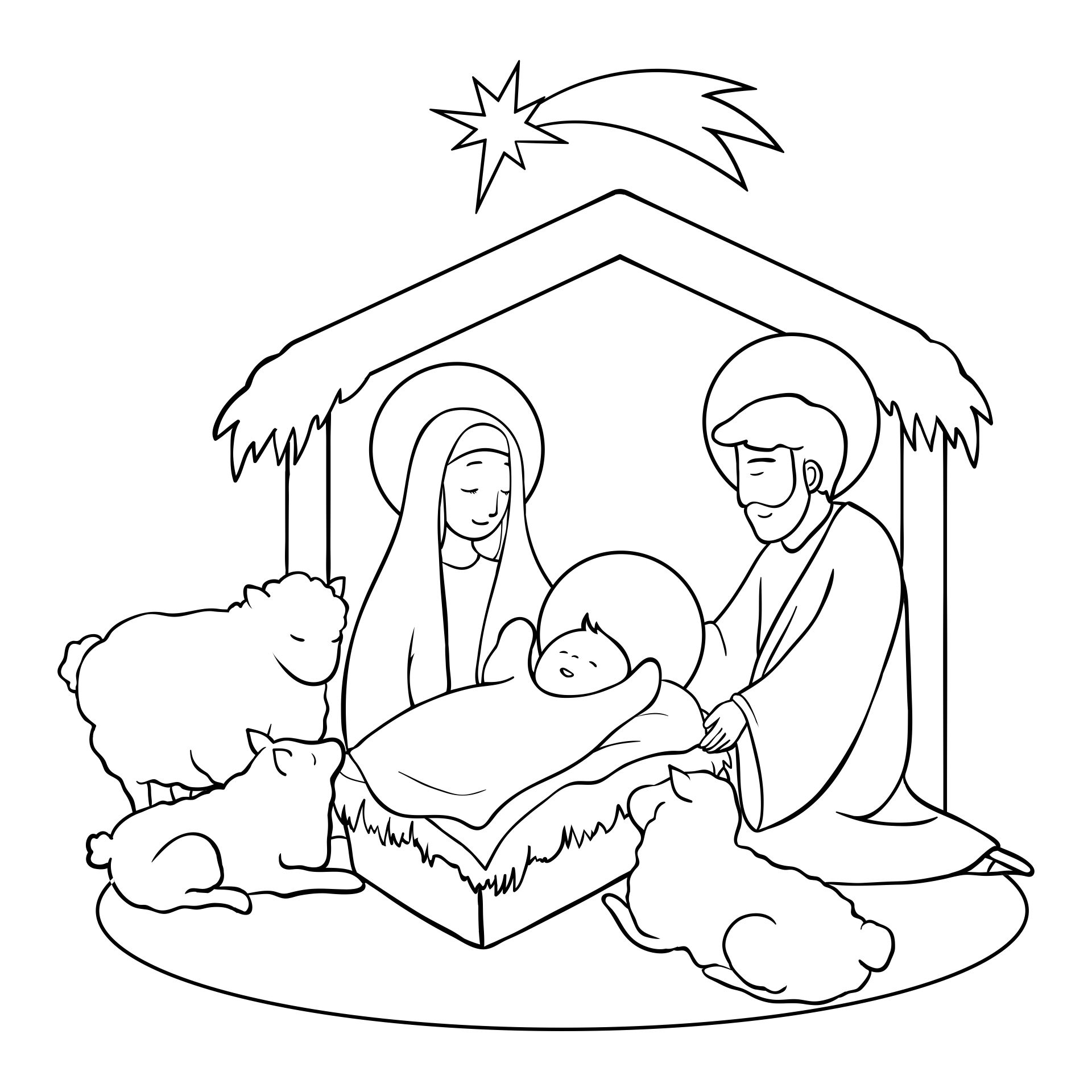 Catholic Christmas Nativity Scene