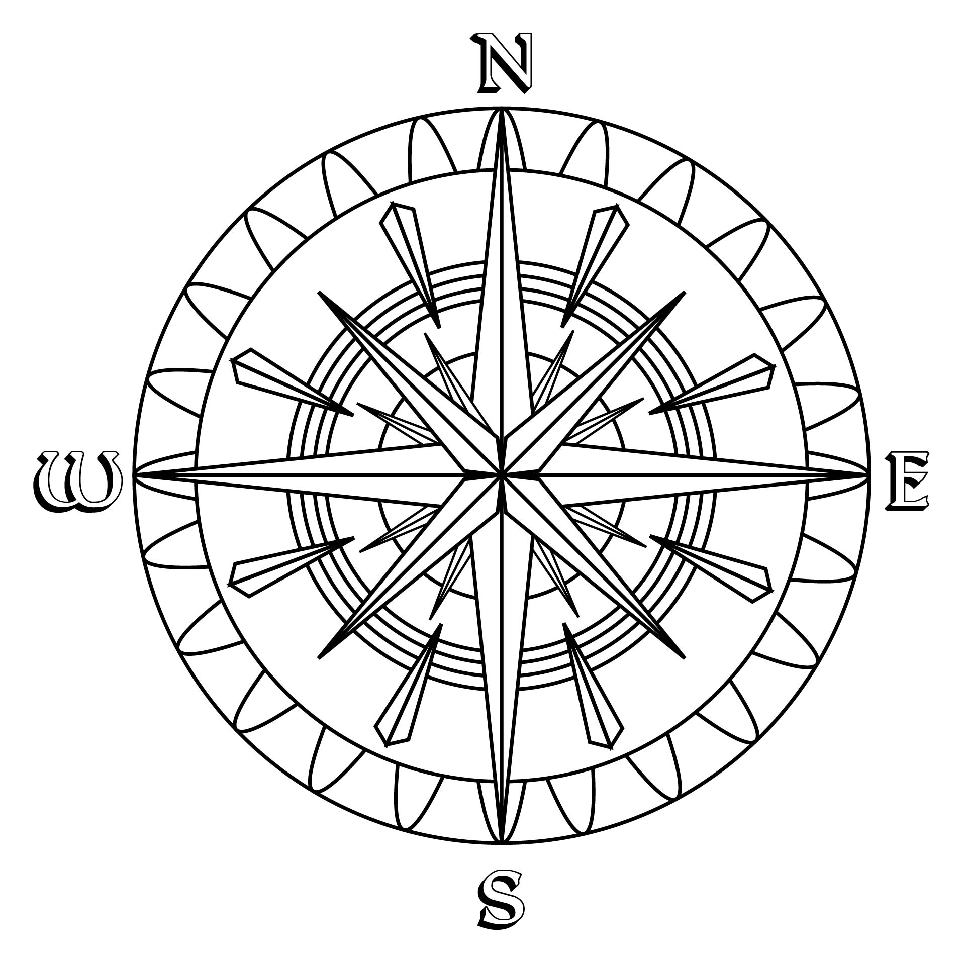  Printable Compass