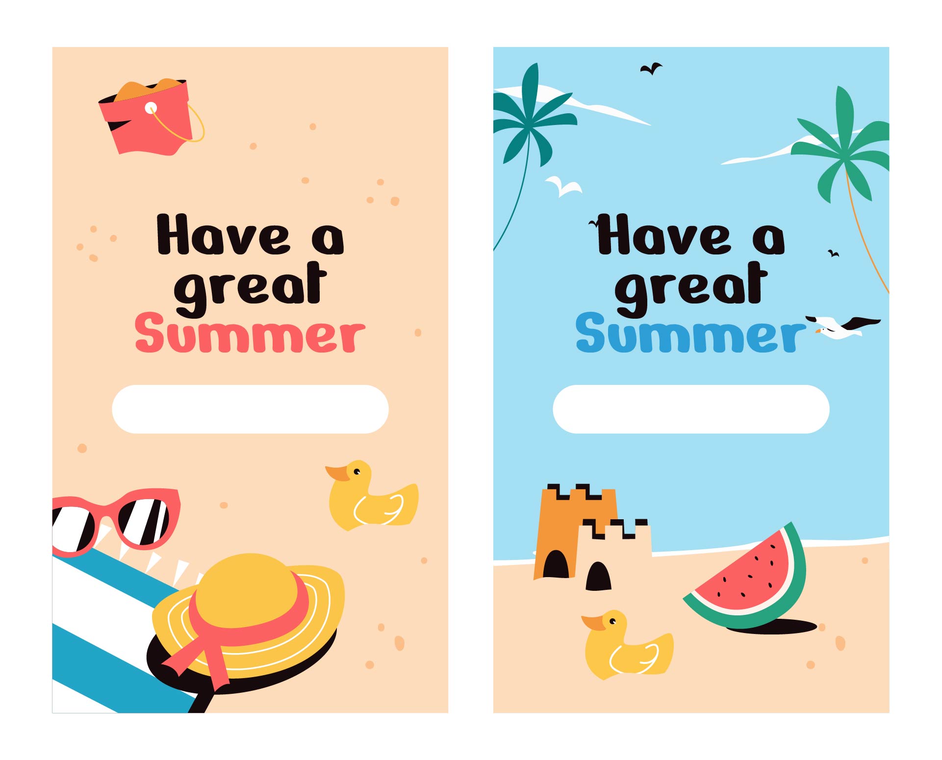 Happy Summer Tags Printable 