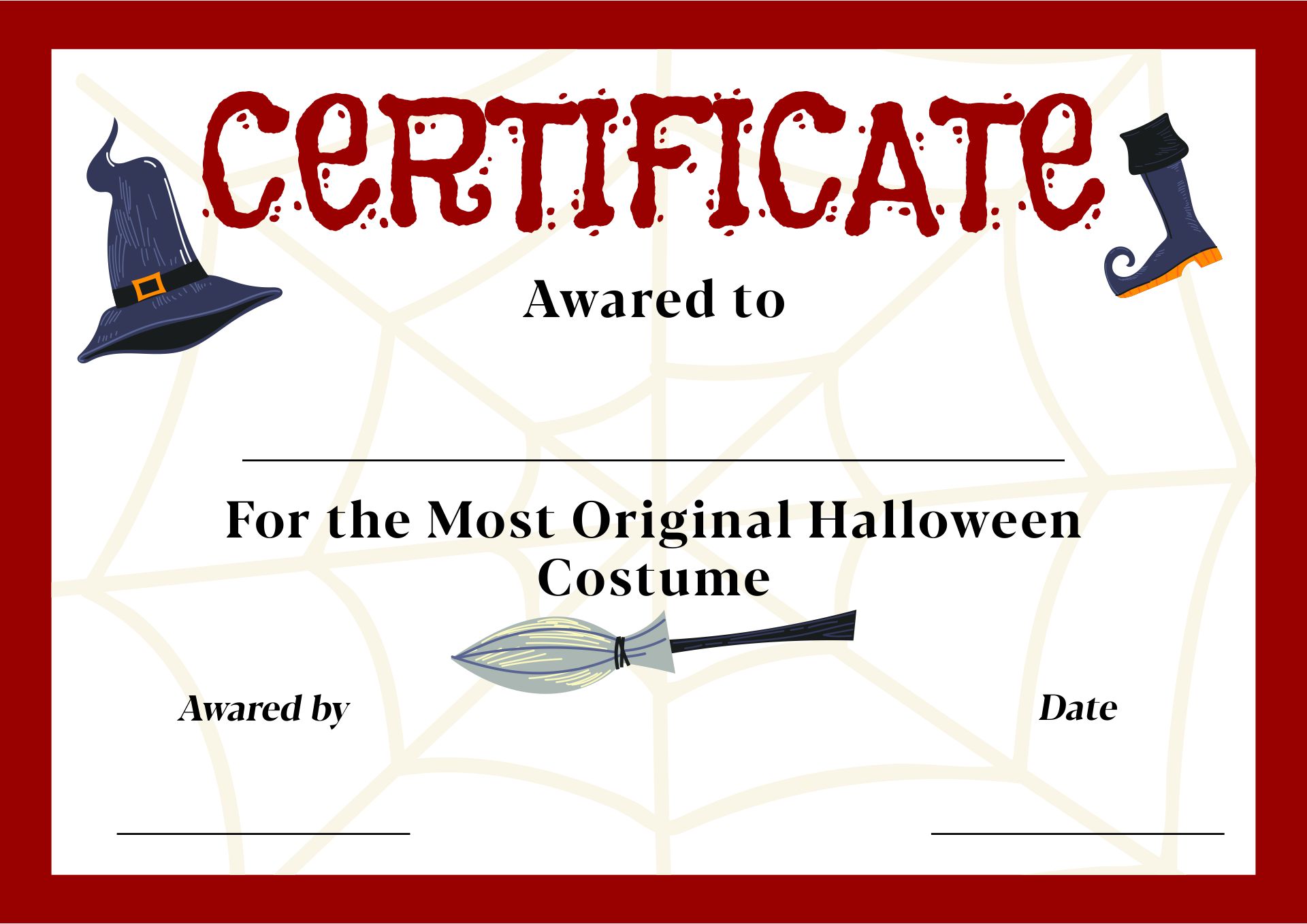 Halloween Certificate Template