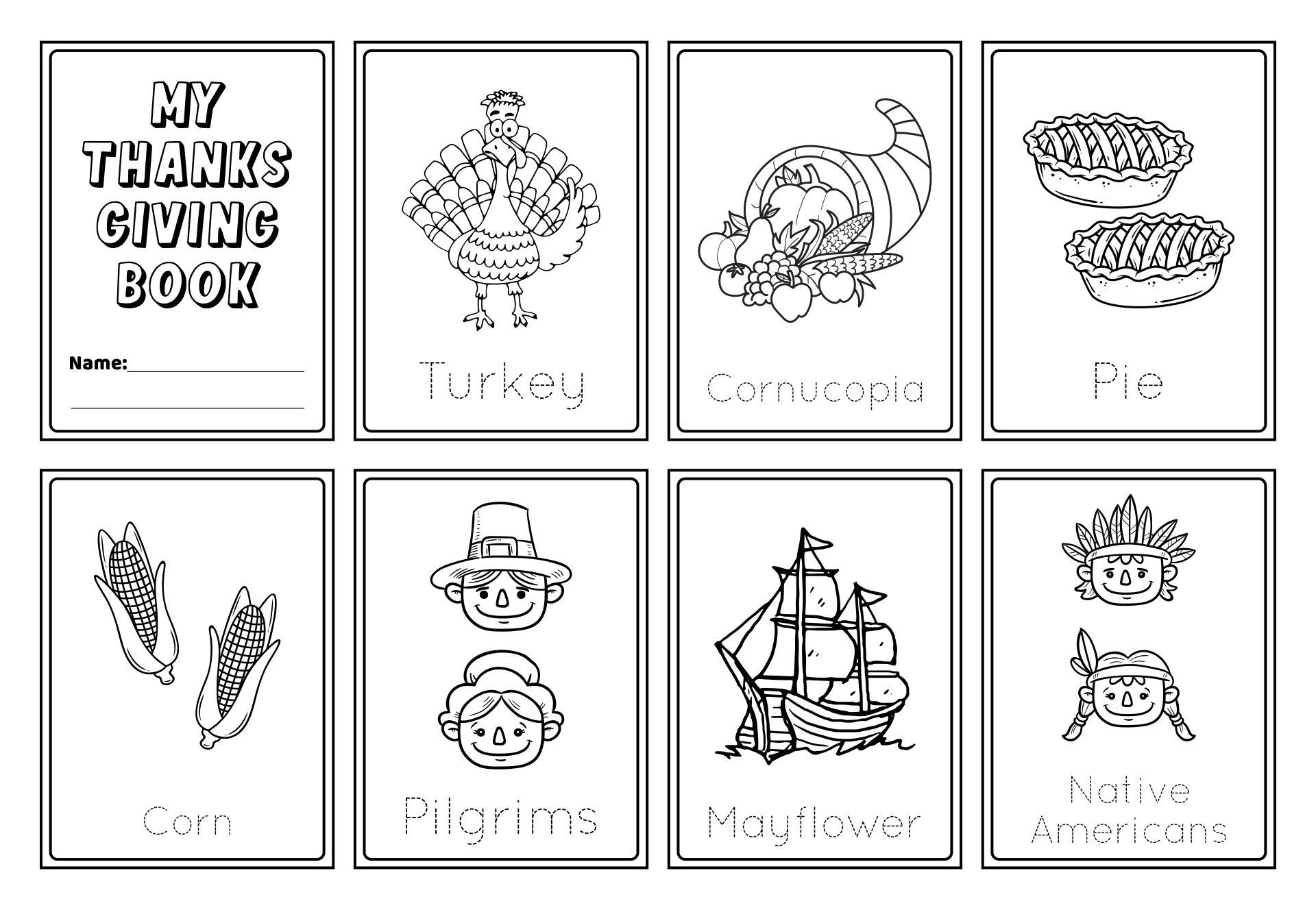 My Thanksgiving Book Printable