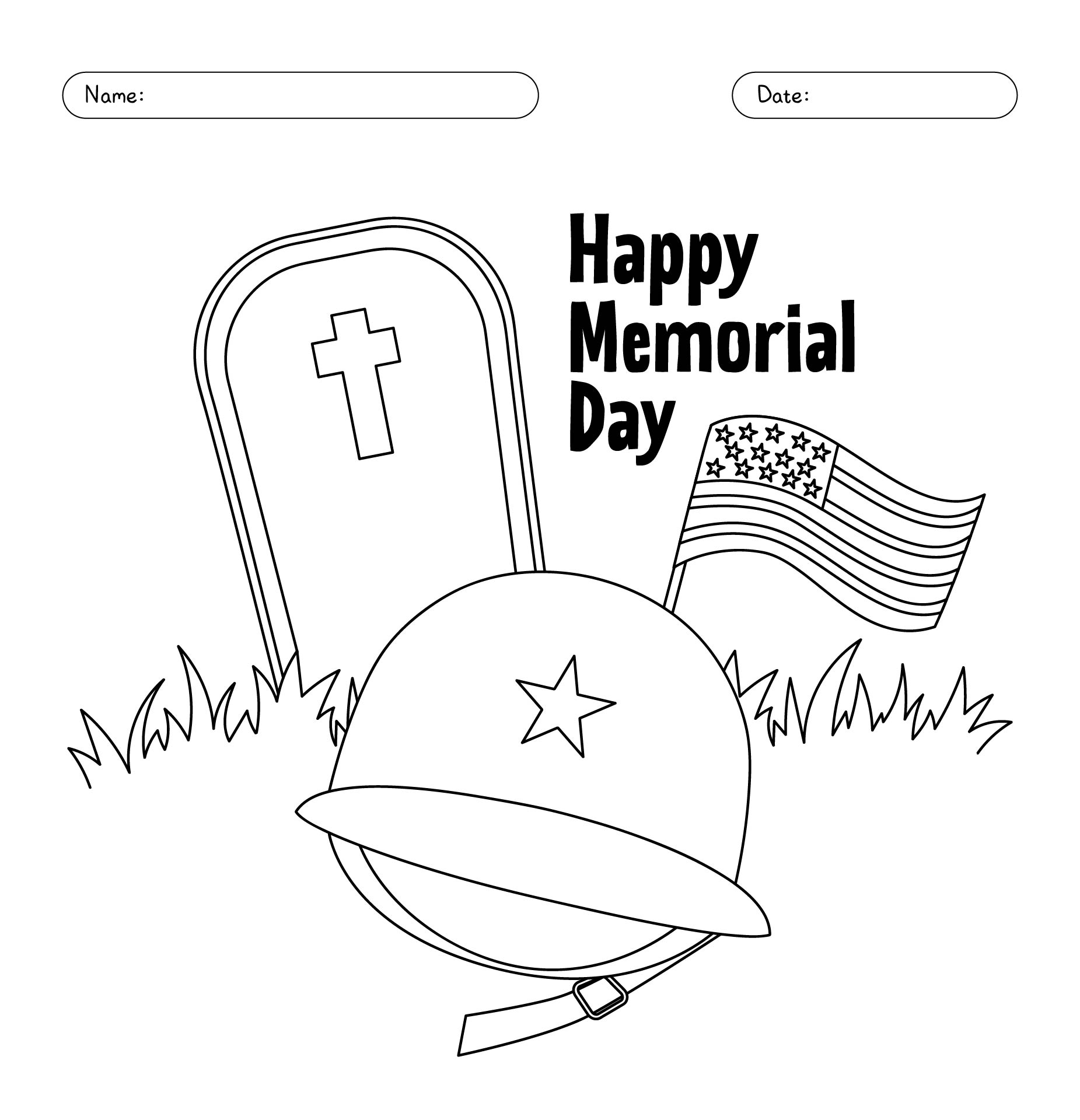 Page Memorial Day Coloring Sheets