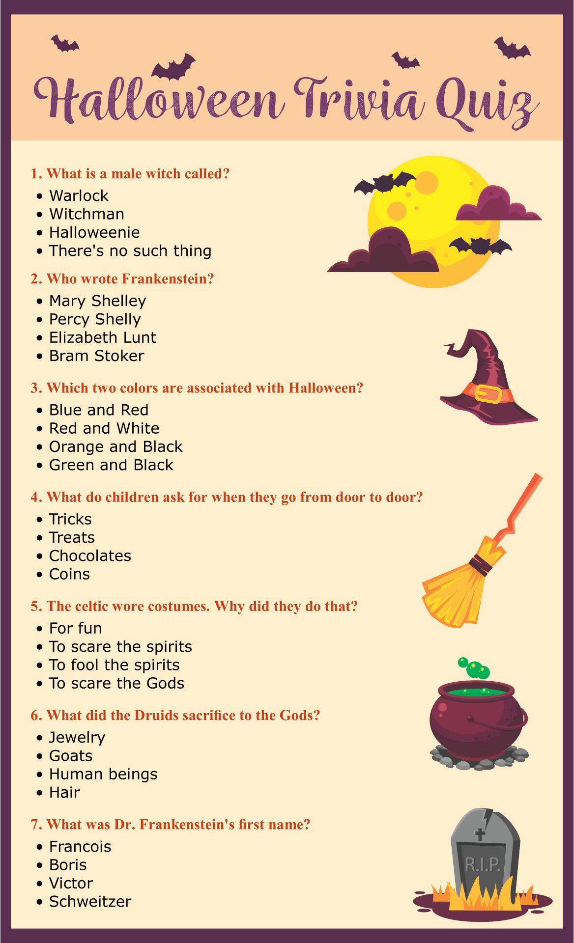 Printable Halloween Trivia Questions