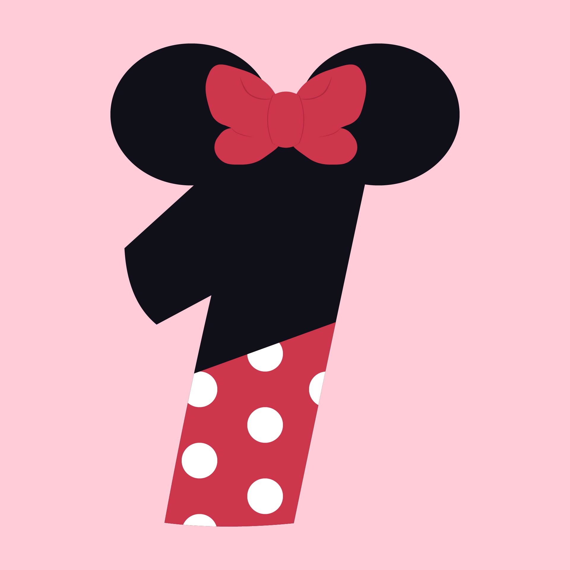 Printable Minnie Mouse Number 1