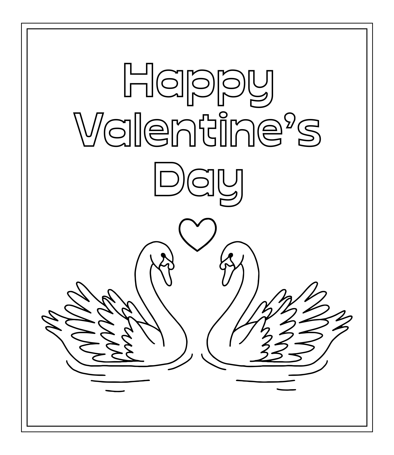 Printable Valentines Day Cards to Color