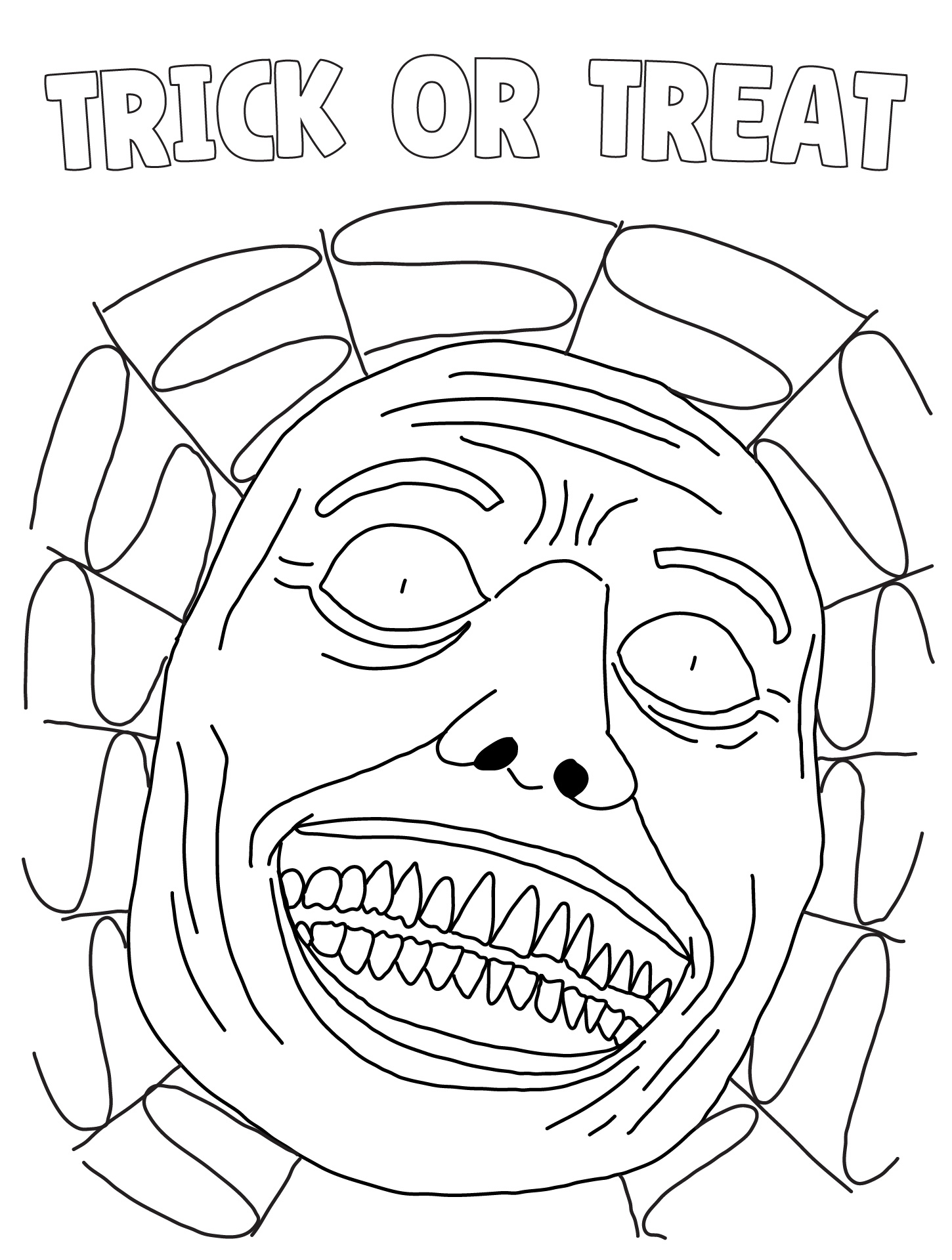 Halloween Coloring Pages Free Printable Scary