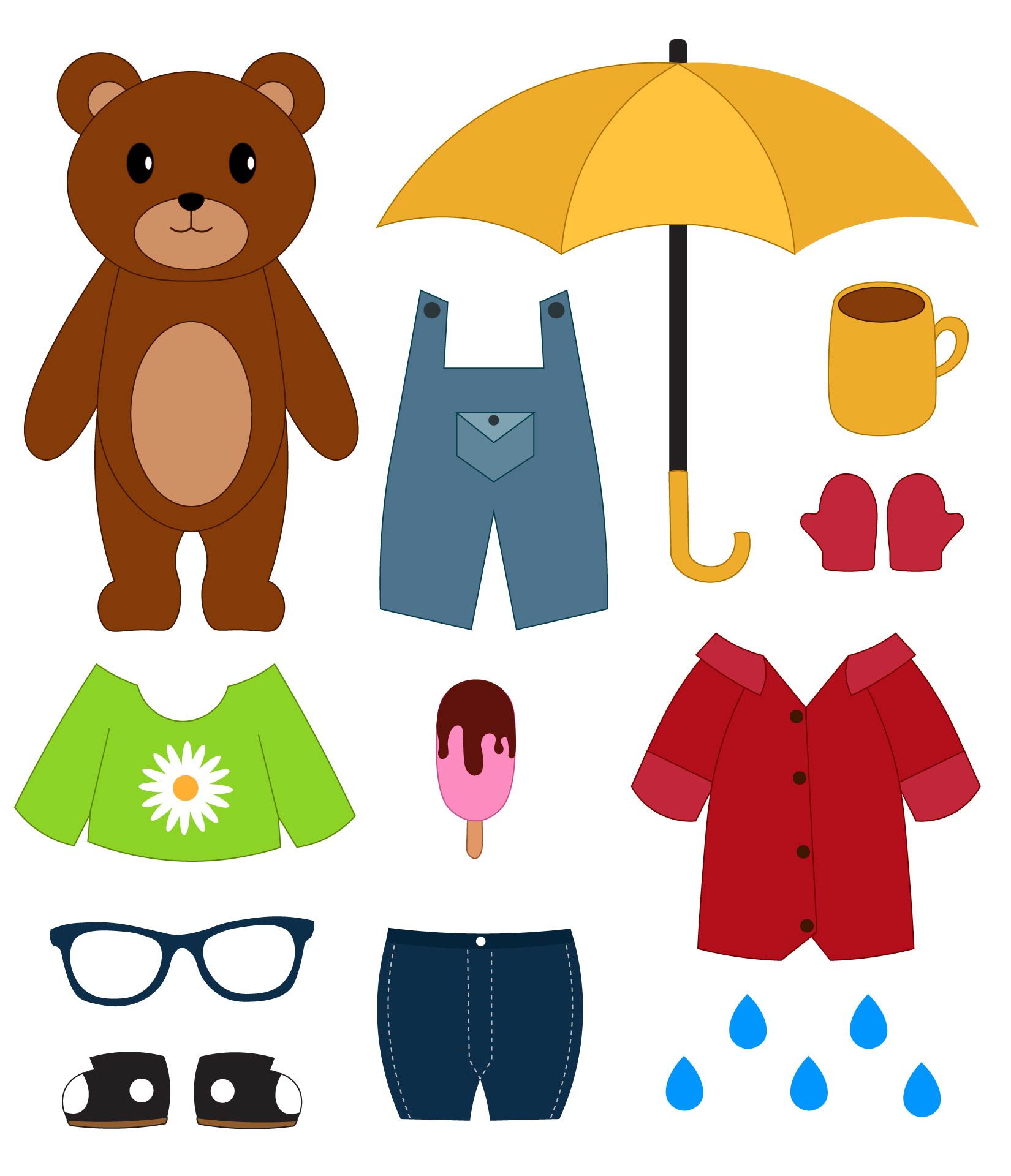 5 Best Printable Weather Bear Clothes Printablee