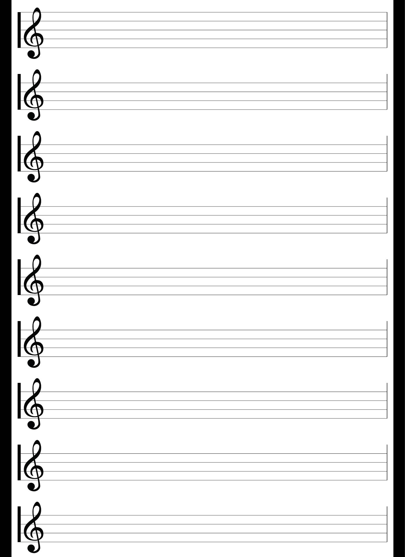 Free Printable Music Staff Paper