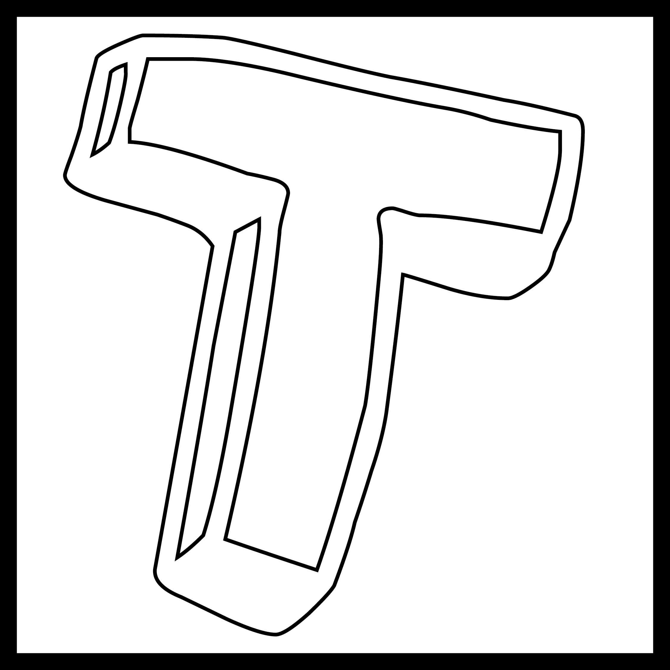 Block Letter Stencils T