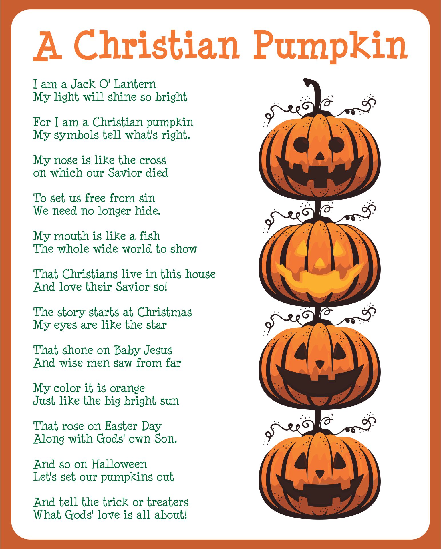 15 Best Christian Halloween Printables Printablee