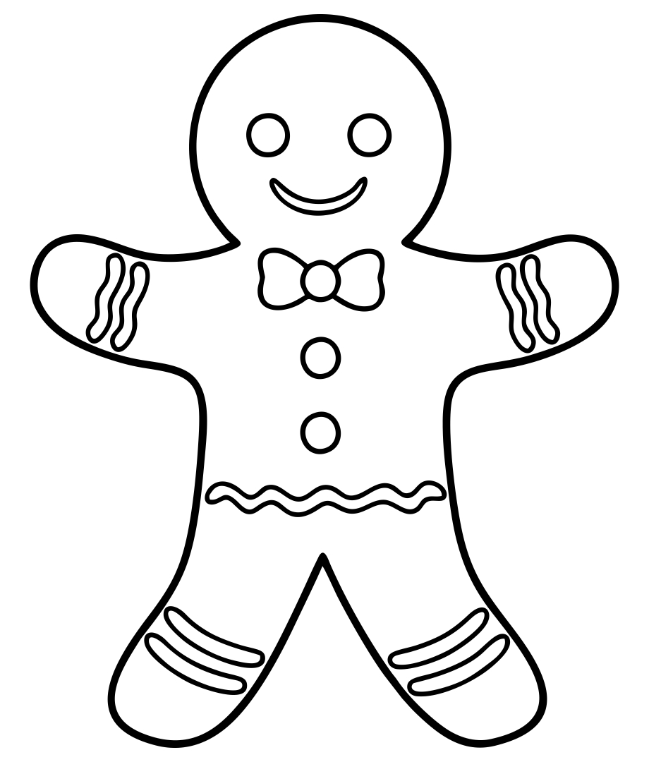 Christmas Gingerbread Cookies Coloring Pages