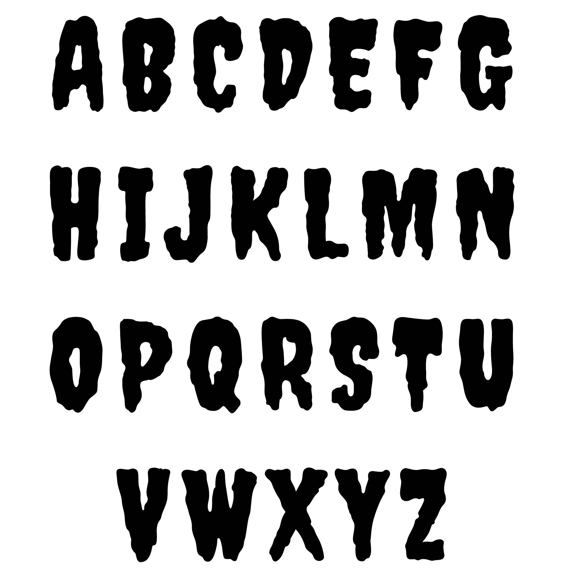 Scary Halloween Letters Printable