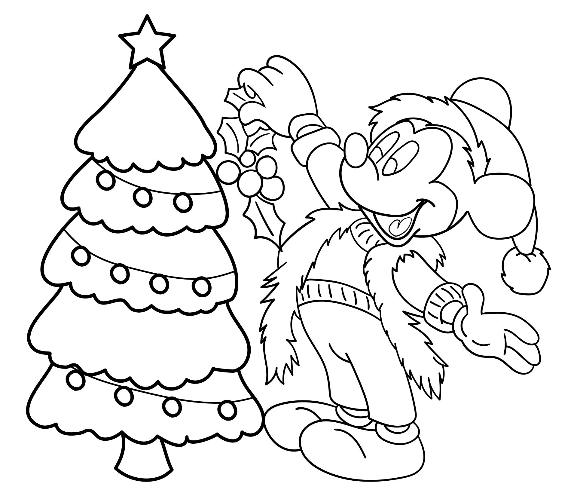 Printable Disney Christmas Coloring Pages