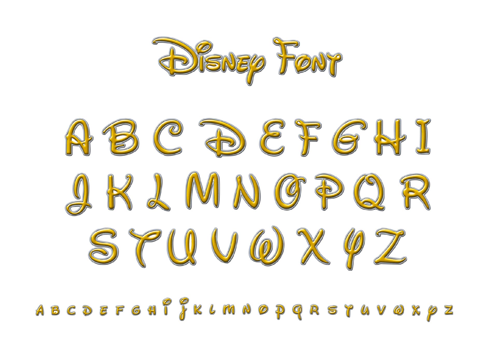 Disney Letter Font Embroidery