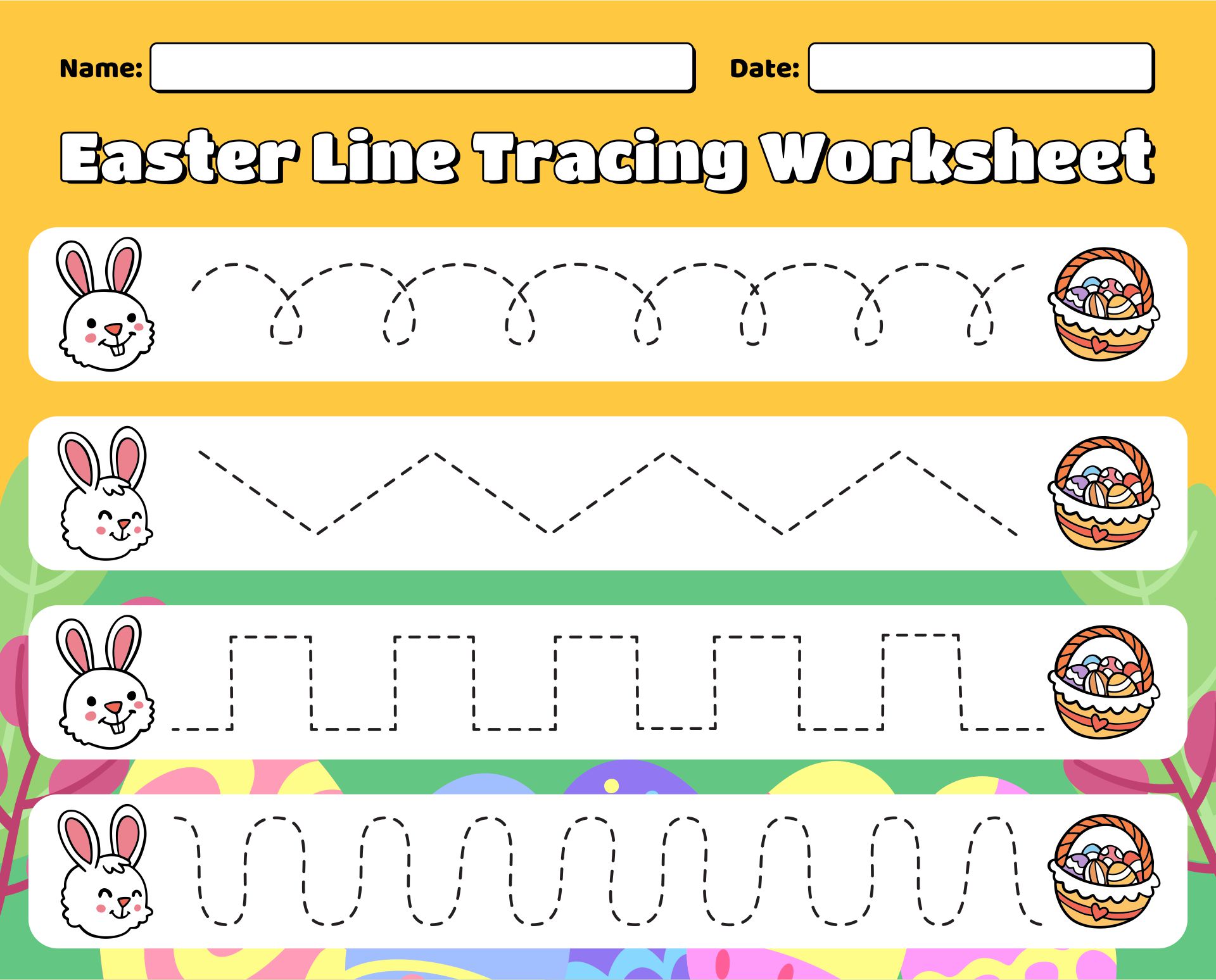Easter Preschool Line Tracing