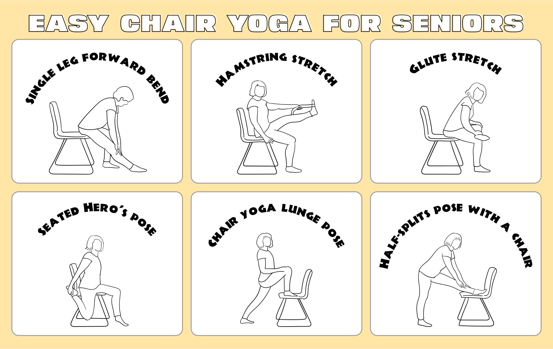 Printable Chair Yoga Exercises For Seniors