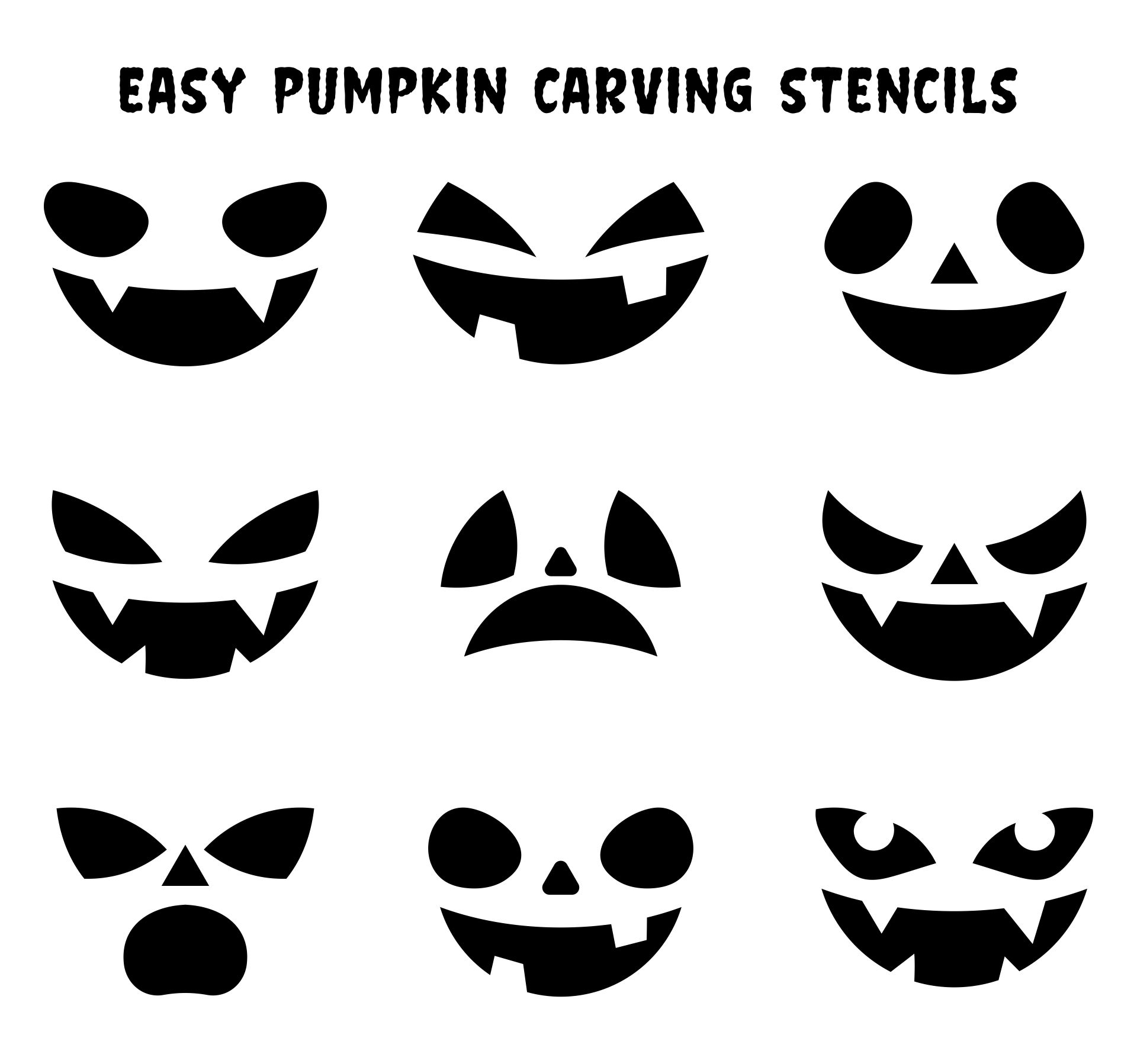Easy Pumpkin Carving Stencils