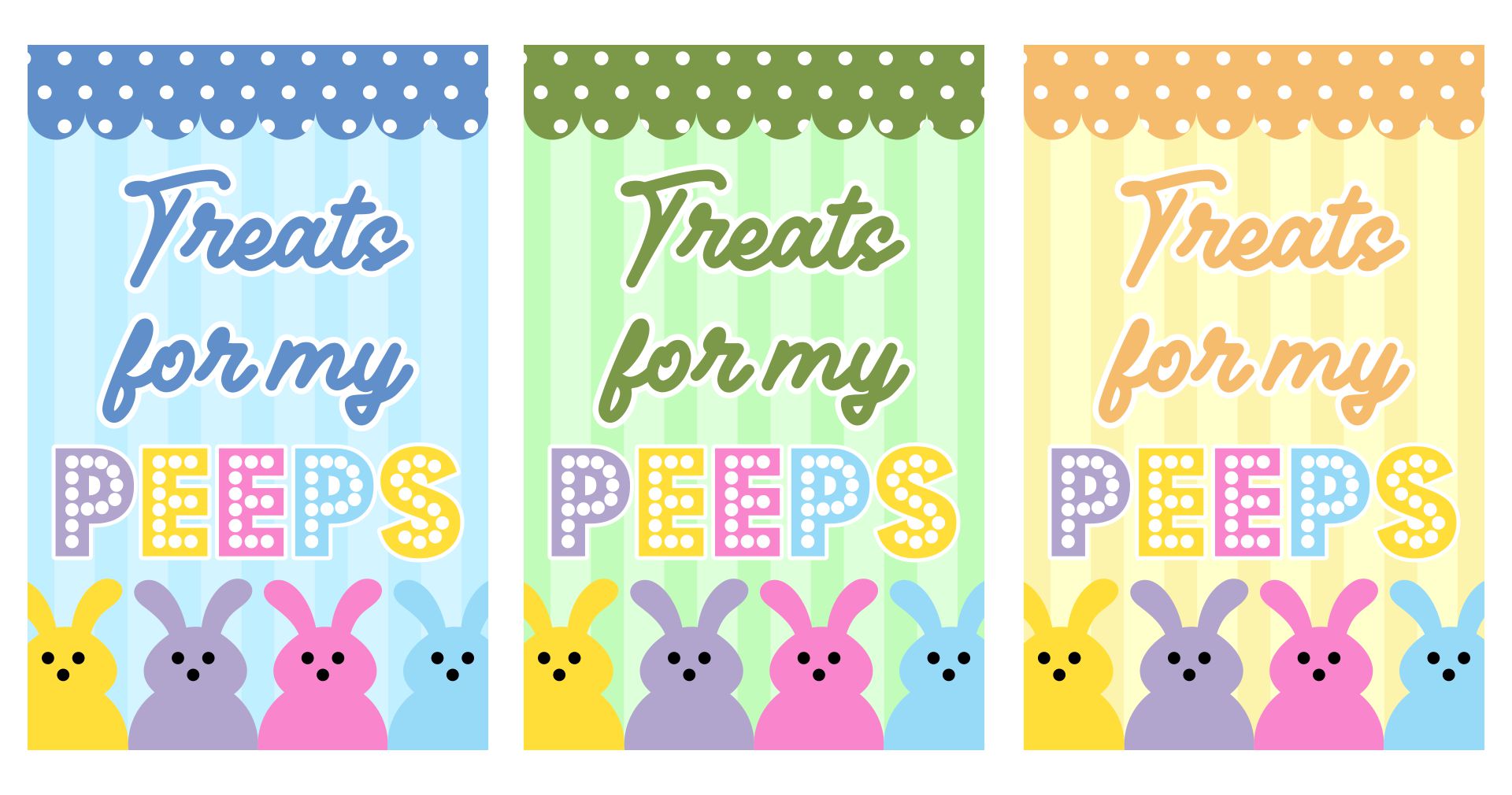 Easter Peeps Printable Tag