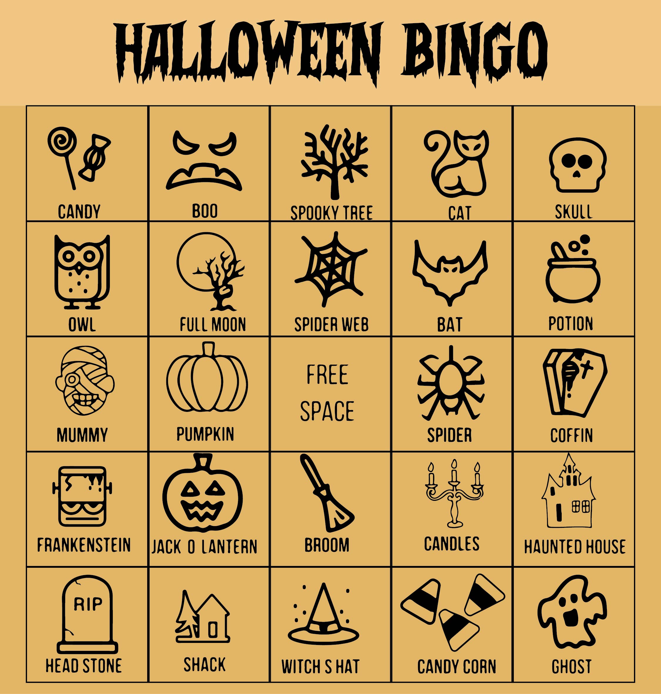 Printable Halloween Bingo Game