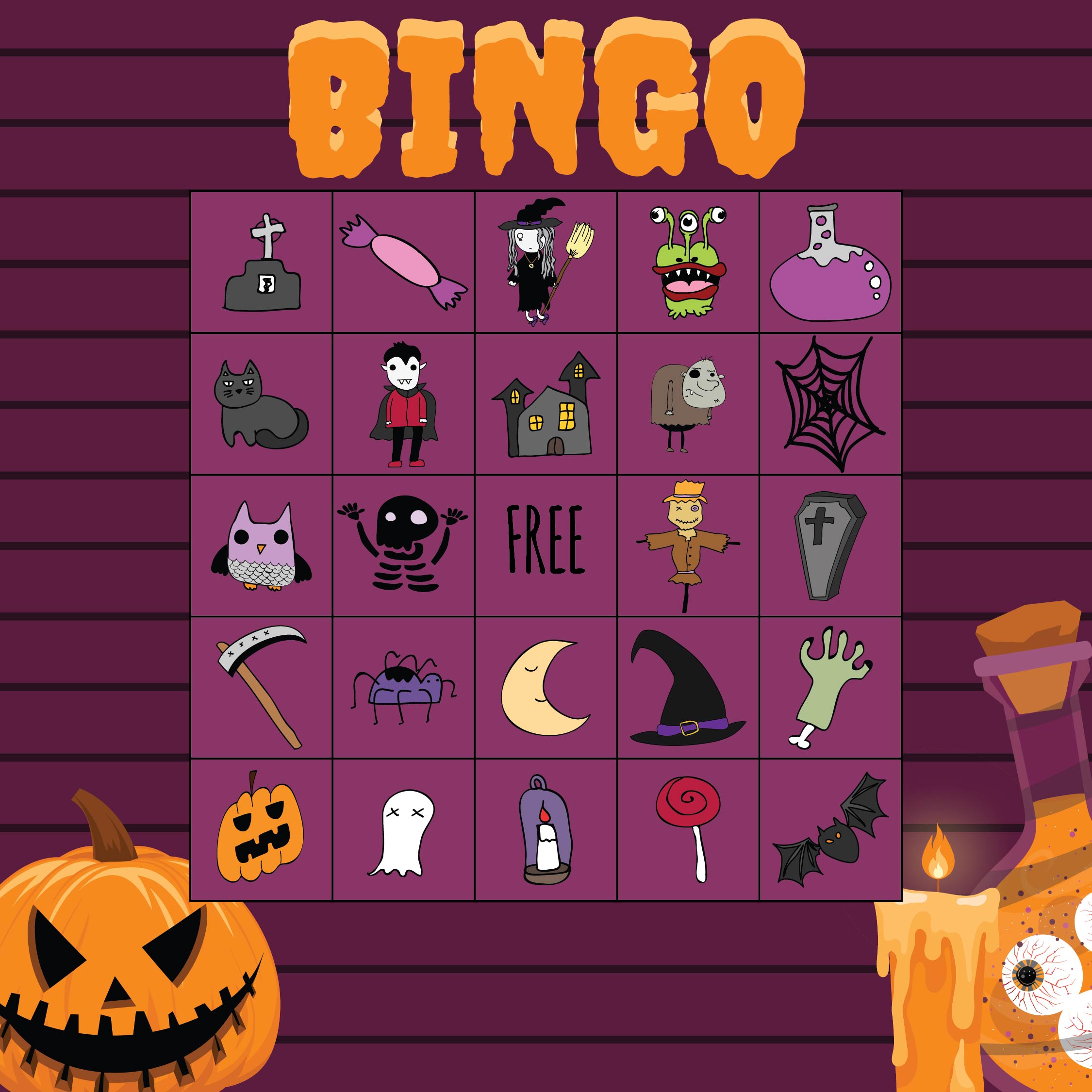 Printable Halloween Bingo Game