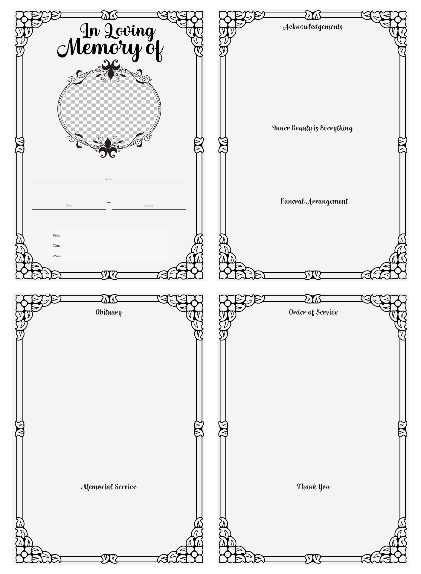  Printable Memorial Templates